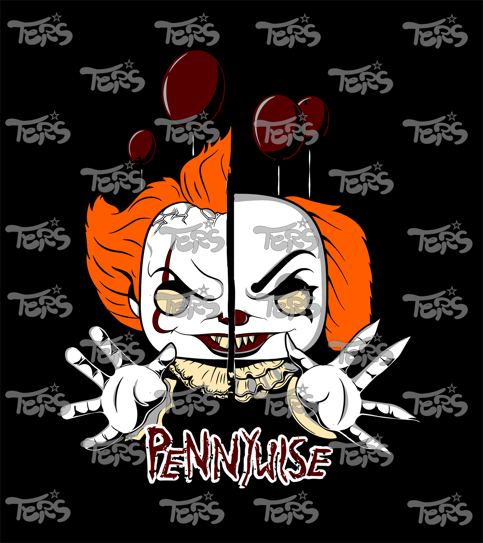 Polera Pennywise Rostros