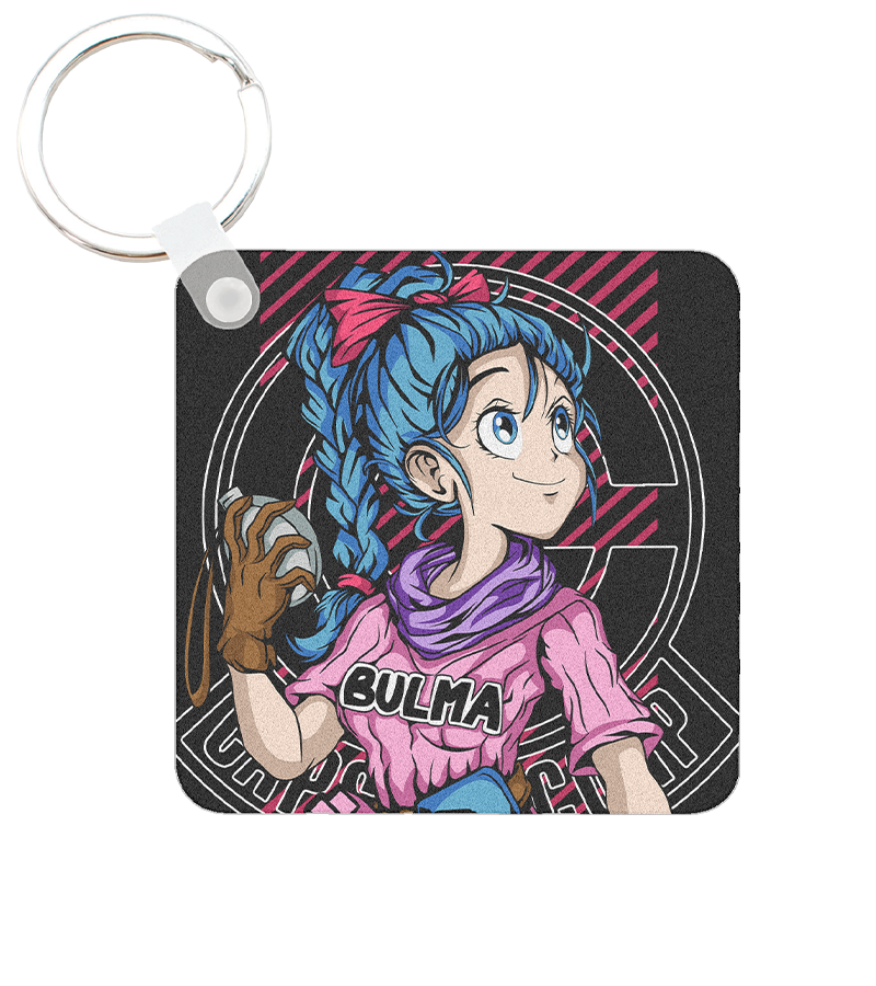 Llavero Cuadrado Bulma Capsule Corp.