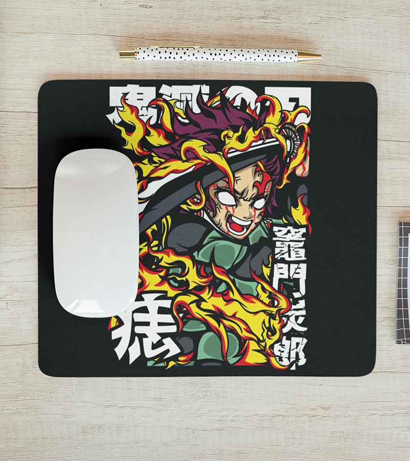 Mouse Pad Tanjiro Fuego