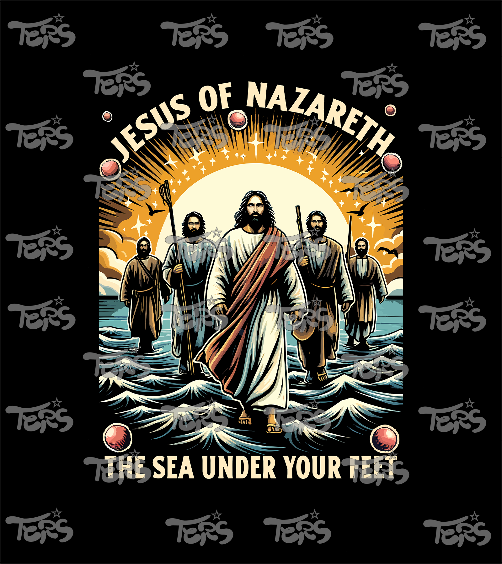 Mouse Pad Con Almohadilla Jesús De Nazaret Sobre El Mar