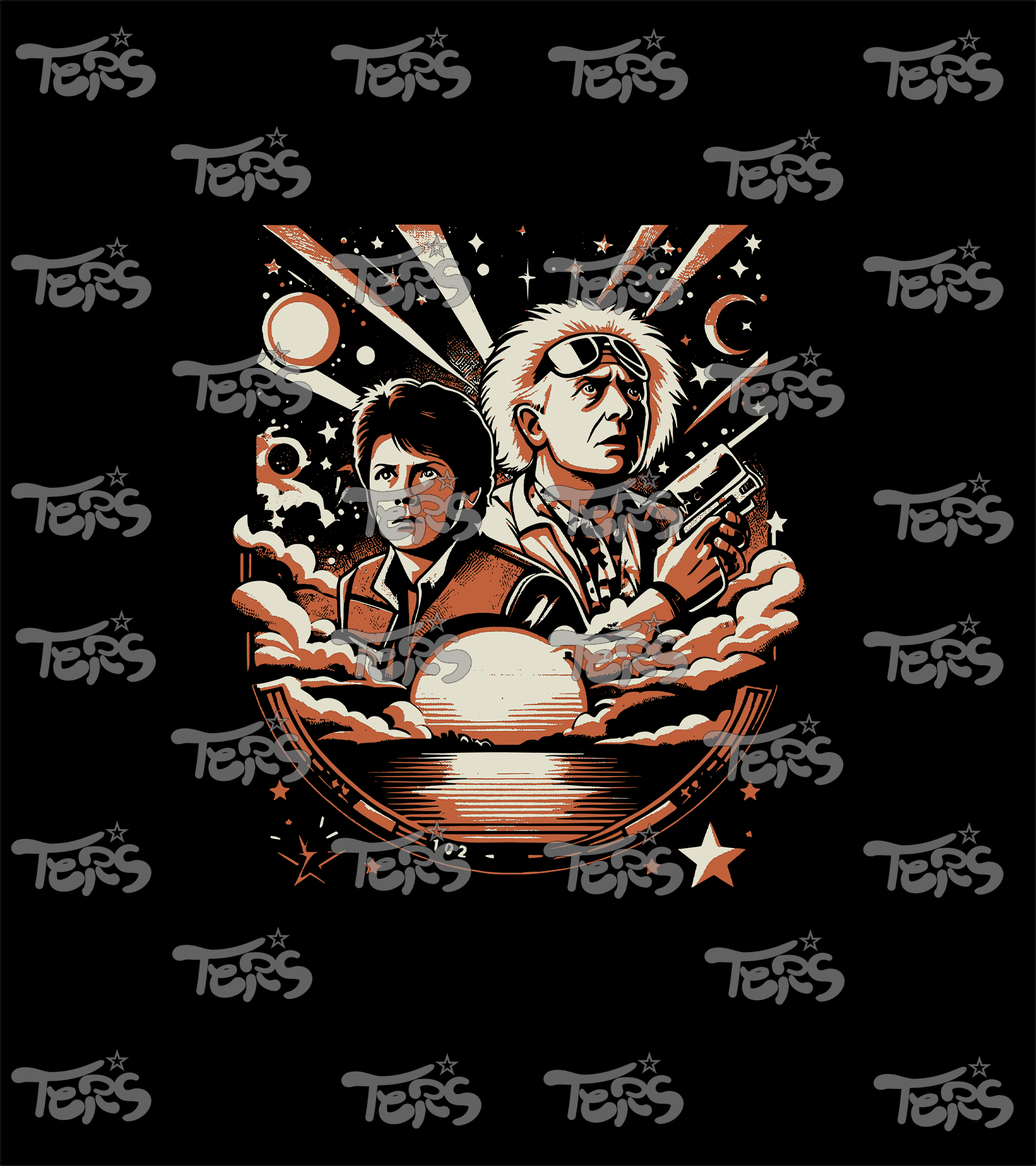 Polera Volver al Futuro Doc y Marty 2