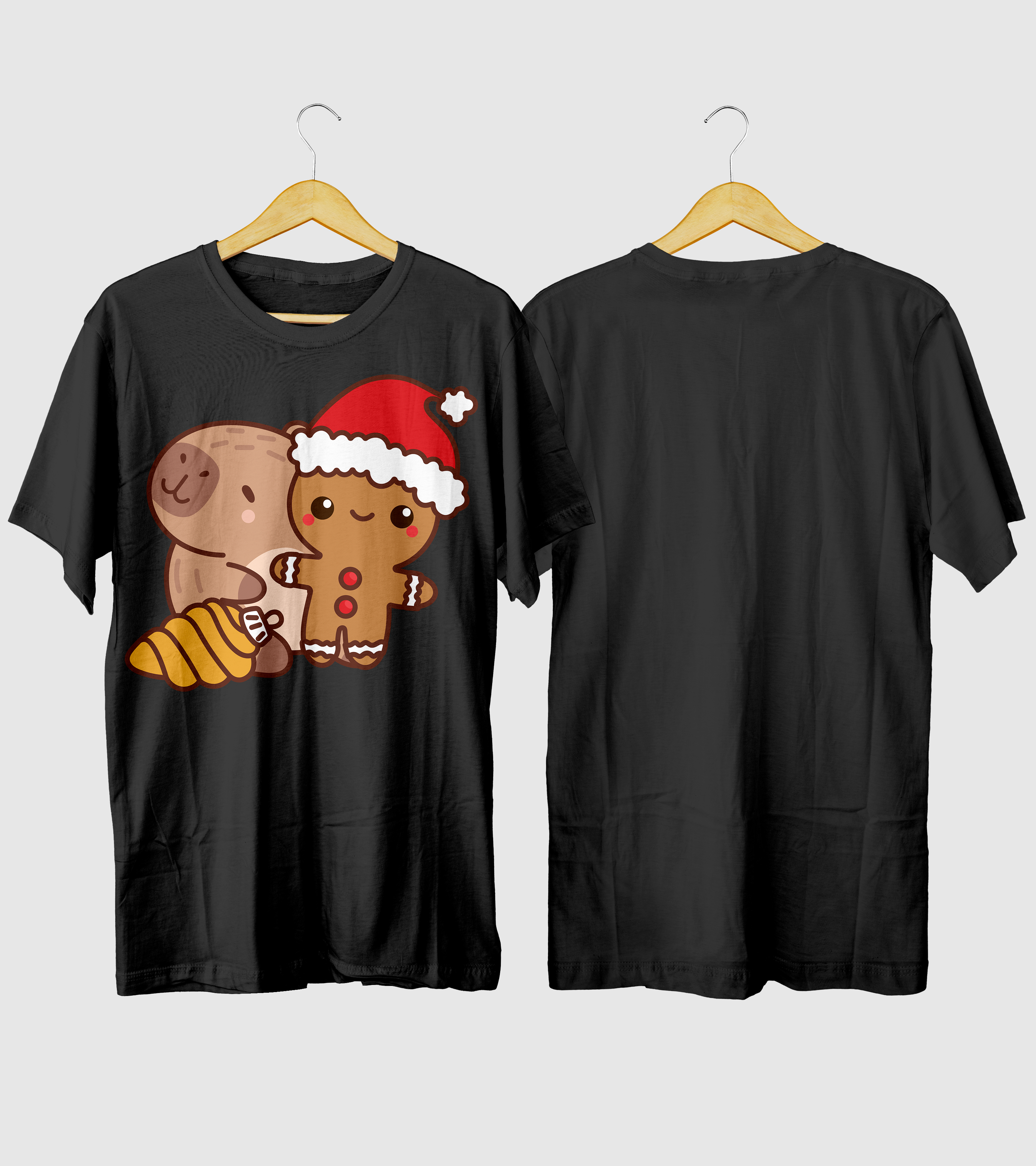 Polera Capibara Y Galleta Navideña