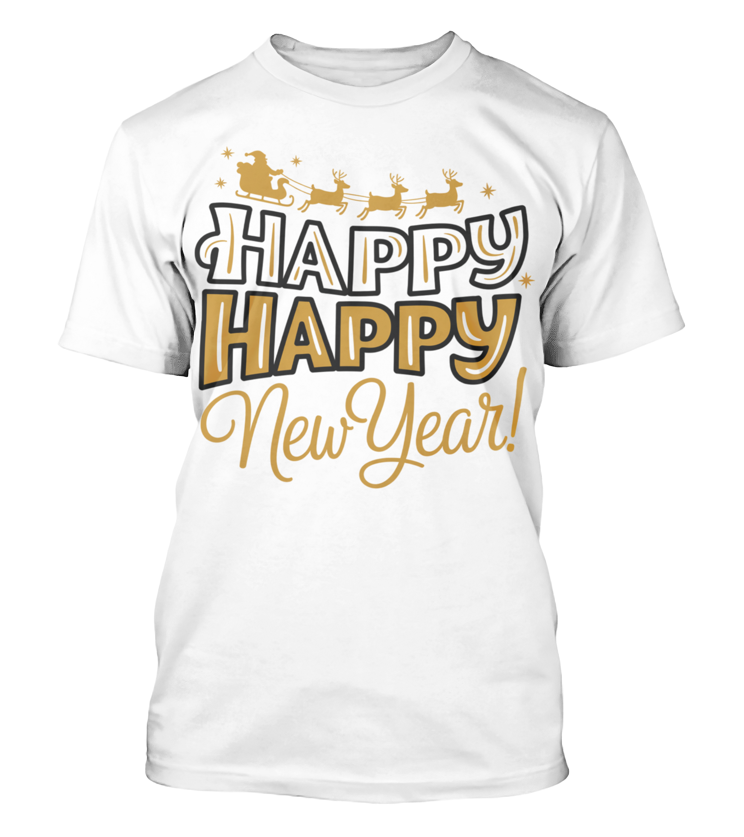 Polera Happy Happy New Year Año Nuevo