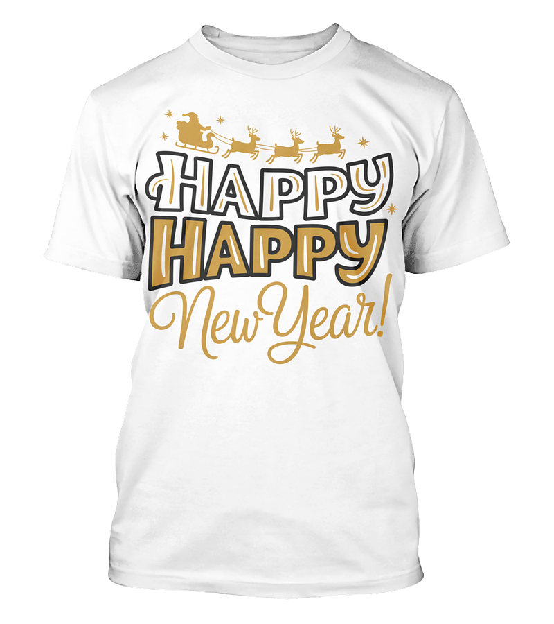 Polera Happy Happy New Year Año Nuevo