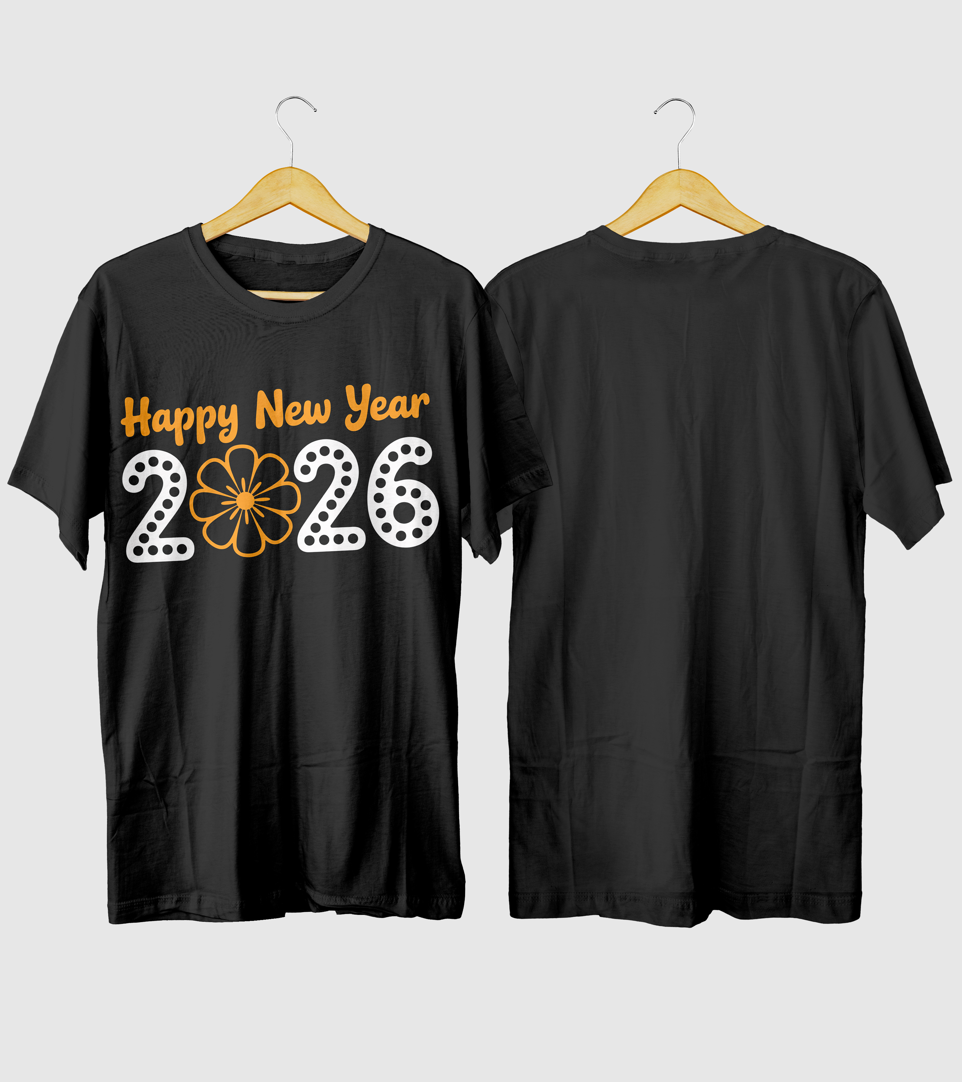 Polera Happy New Year 2026 Floral Año Nuevo