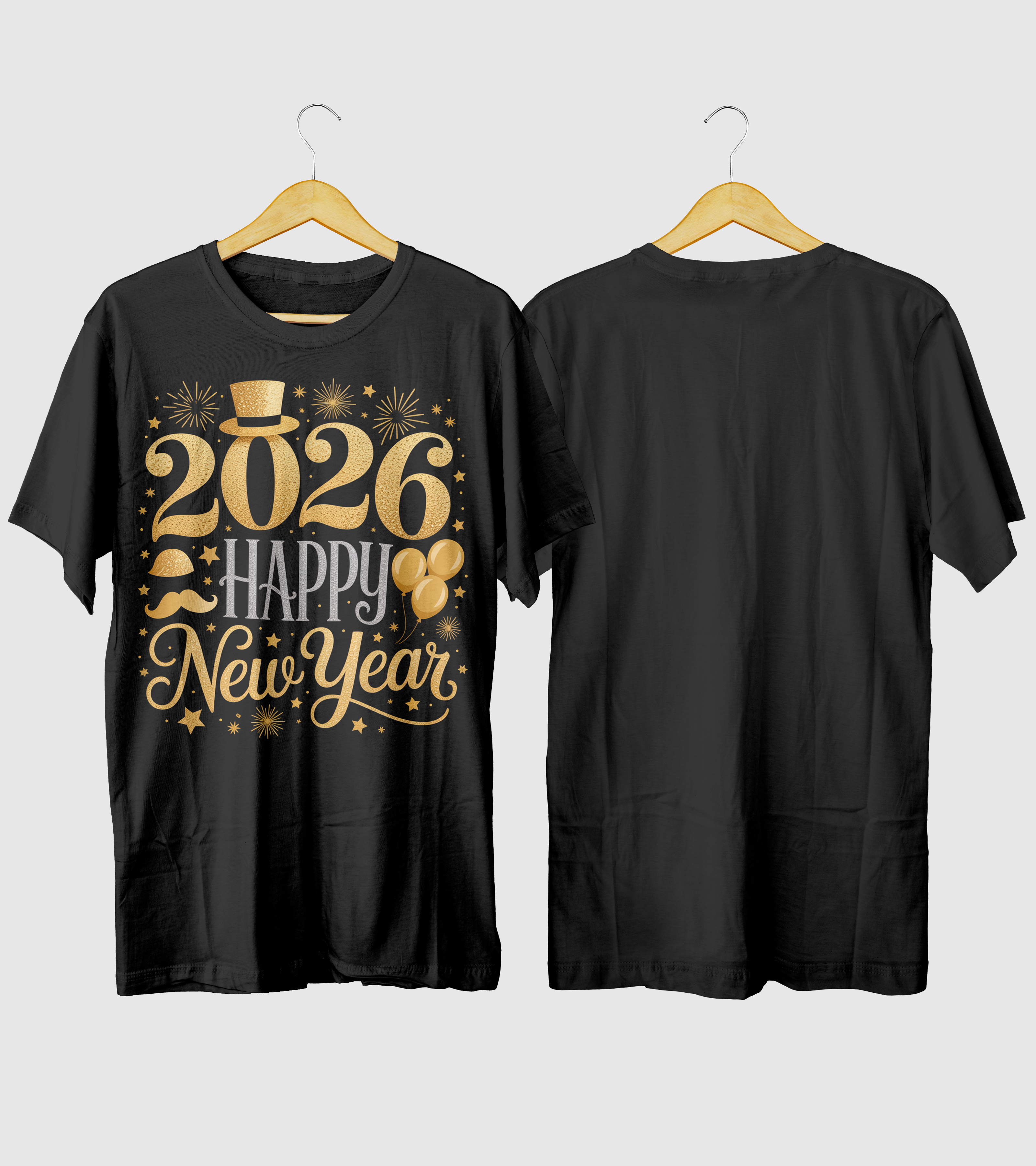 Polera Happy New Year 2026 Año Nuevo v4