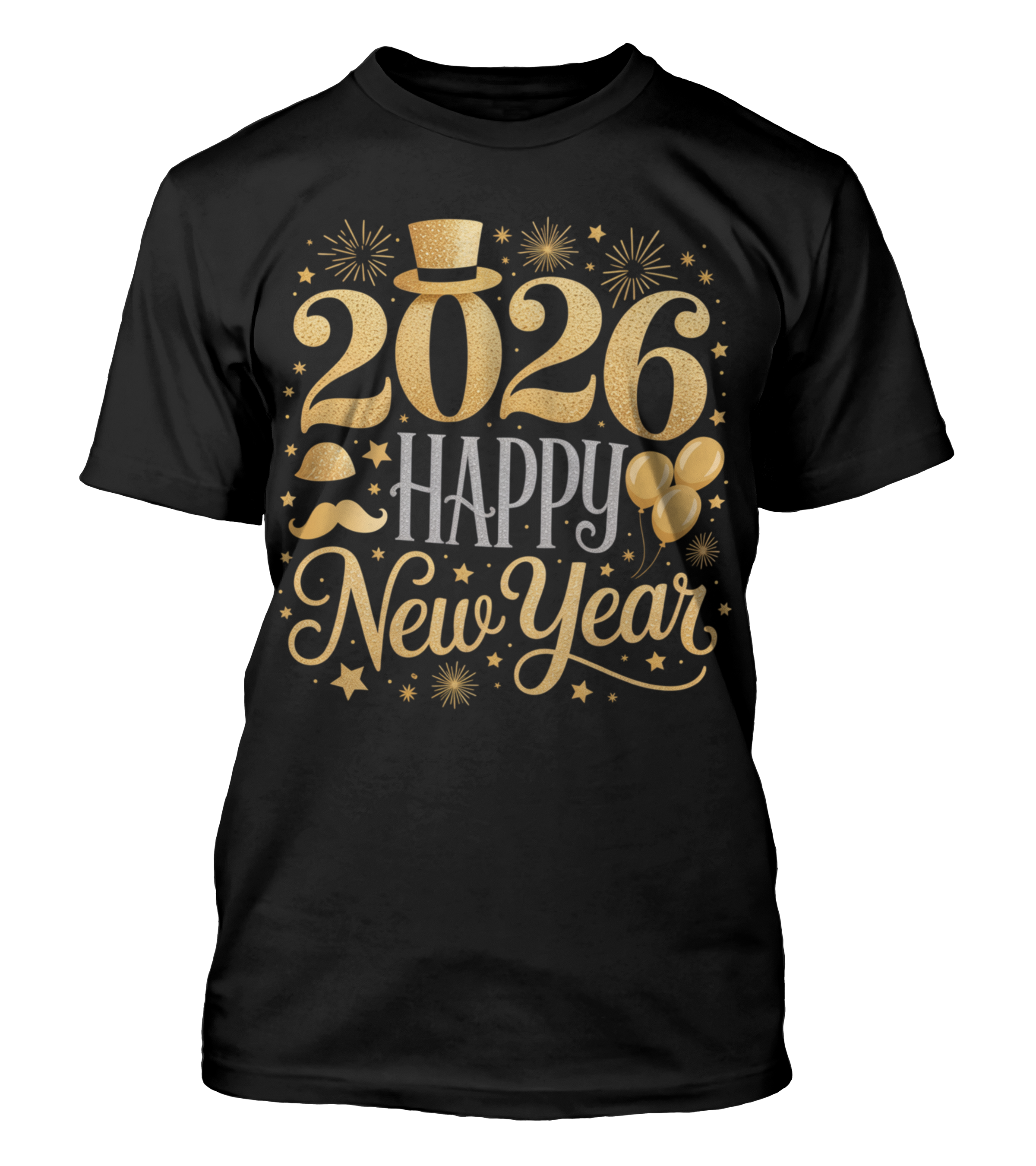 Polera Happy New Year 2026 Año Nuevo v4