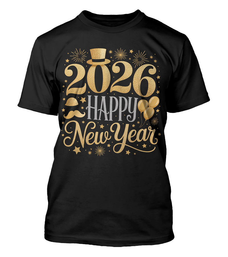 Polera Happy New Year 2026 Año Nuevo v4