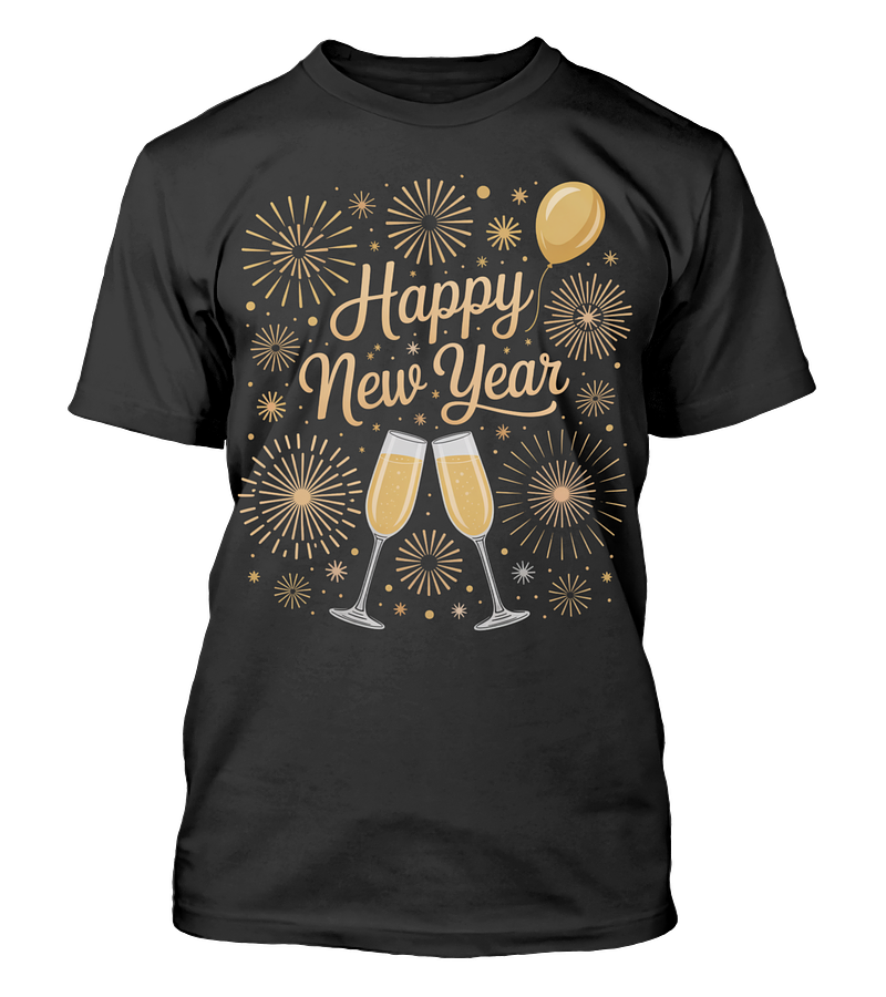 Polera Happy New Year Año Nuevo v3