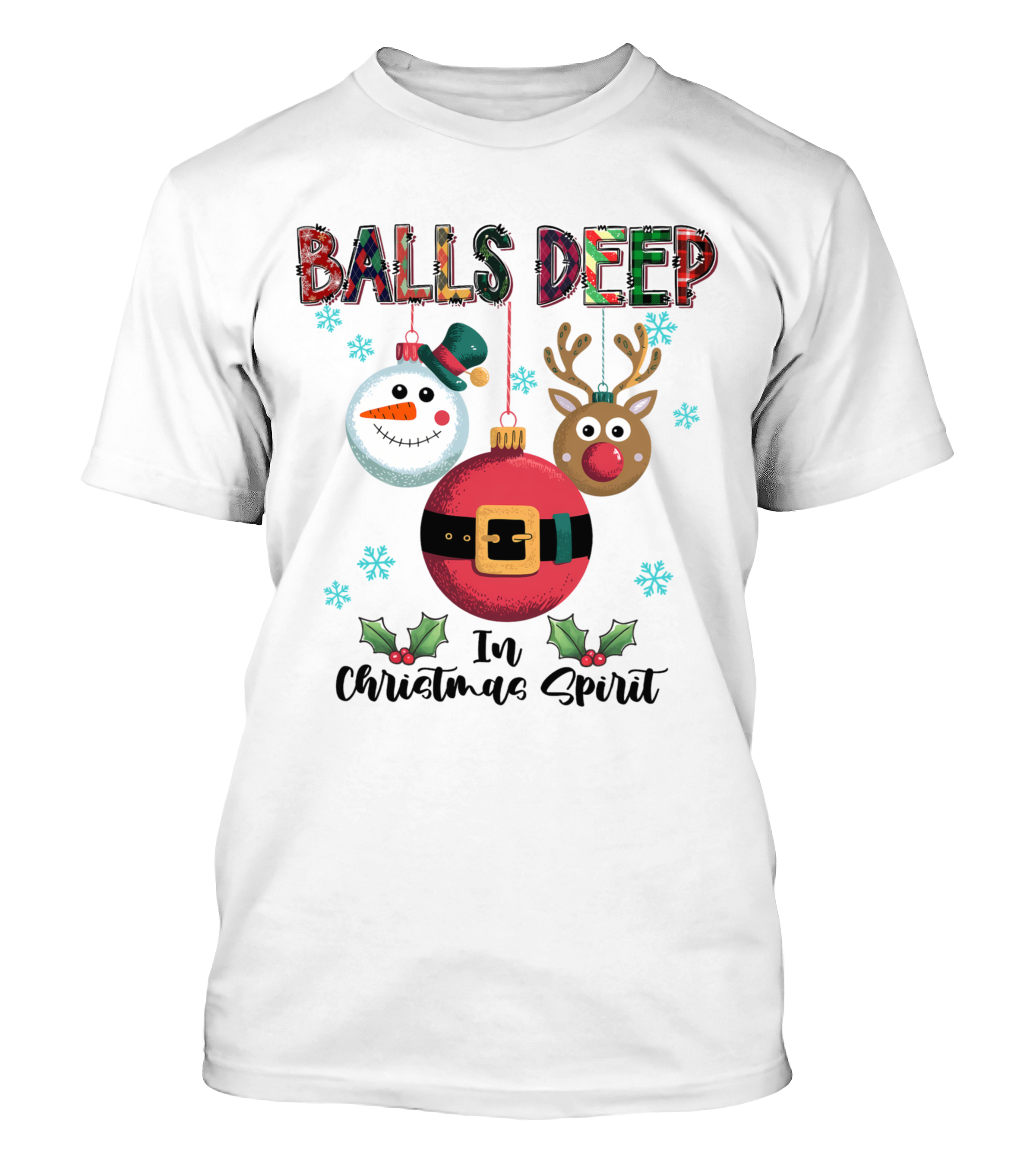 Polera Navidad Bolas Navideñas