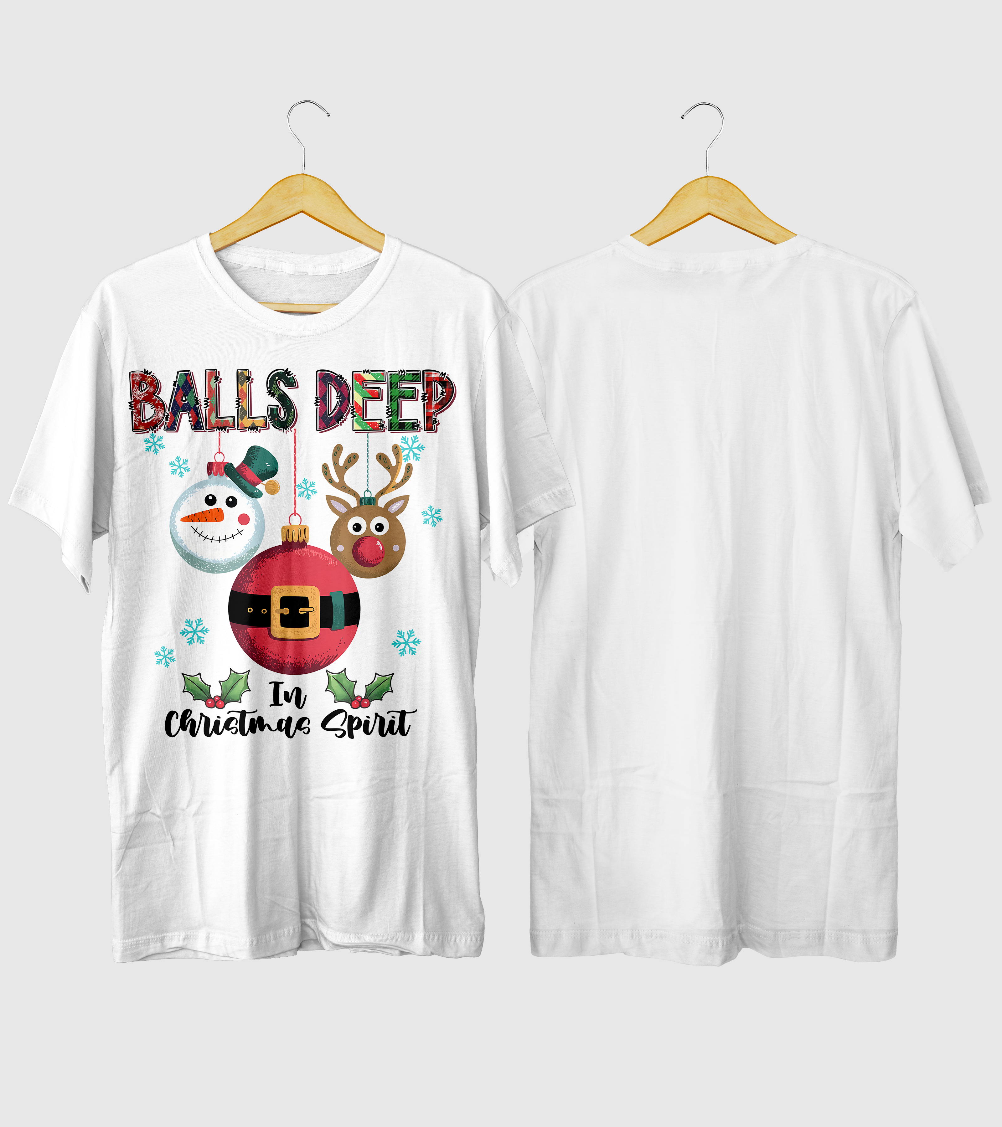 Polera Navidad Bolas Navideñas