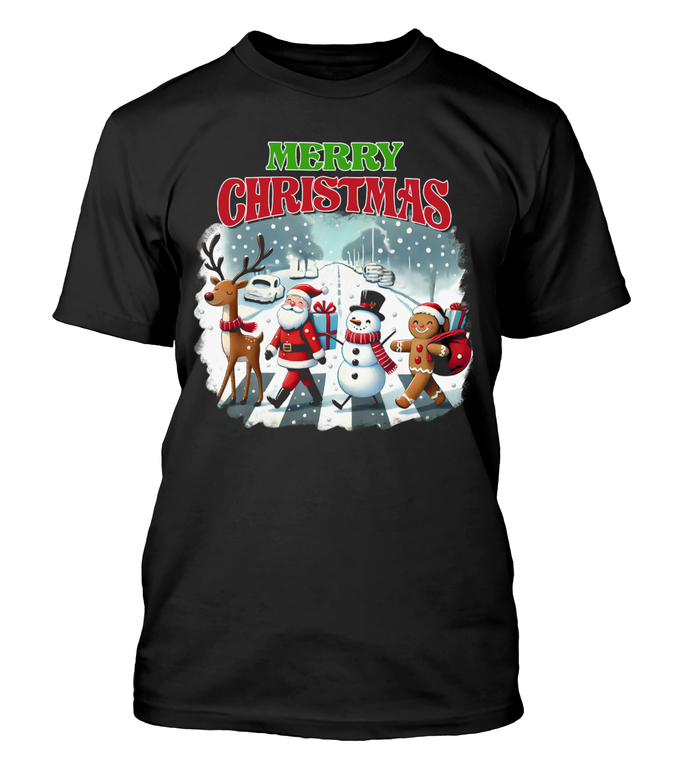 Polera Navidad Cruzando La Calle Navideña