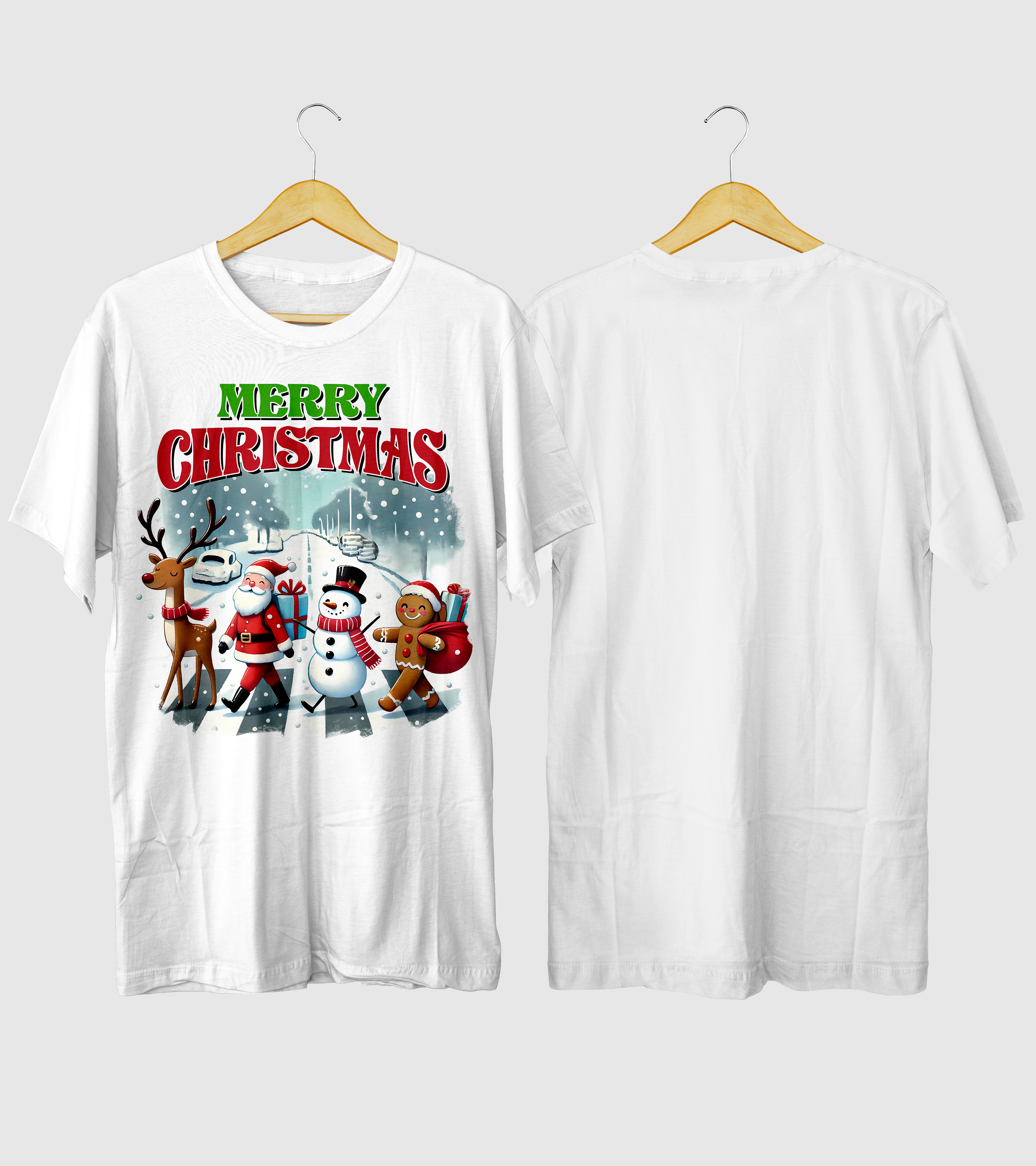 Polera Navidad Cruzando La Calle Navideña