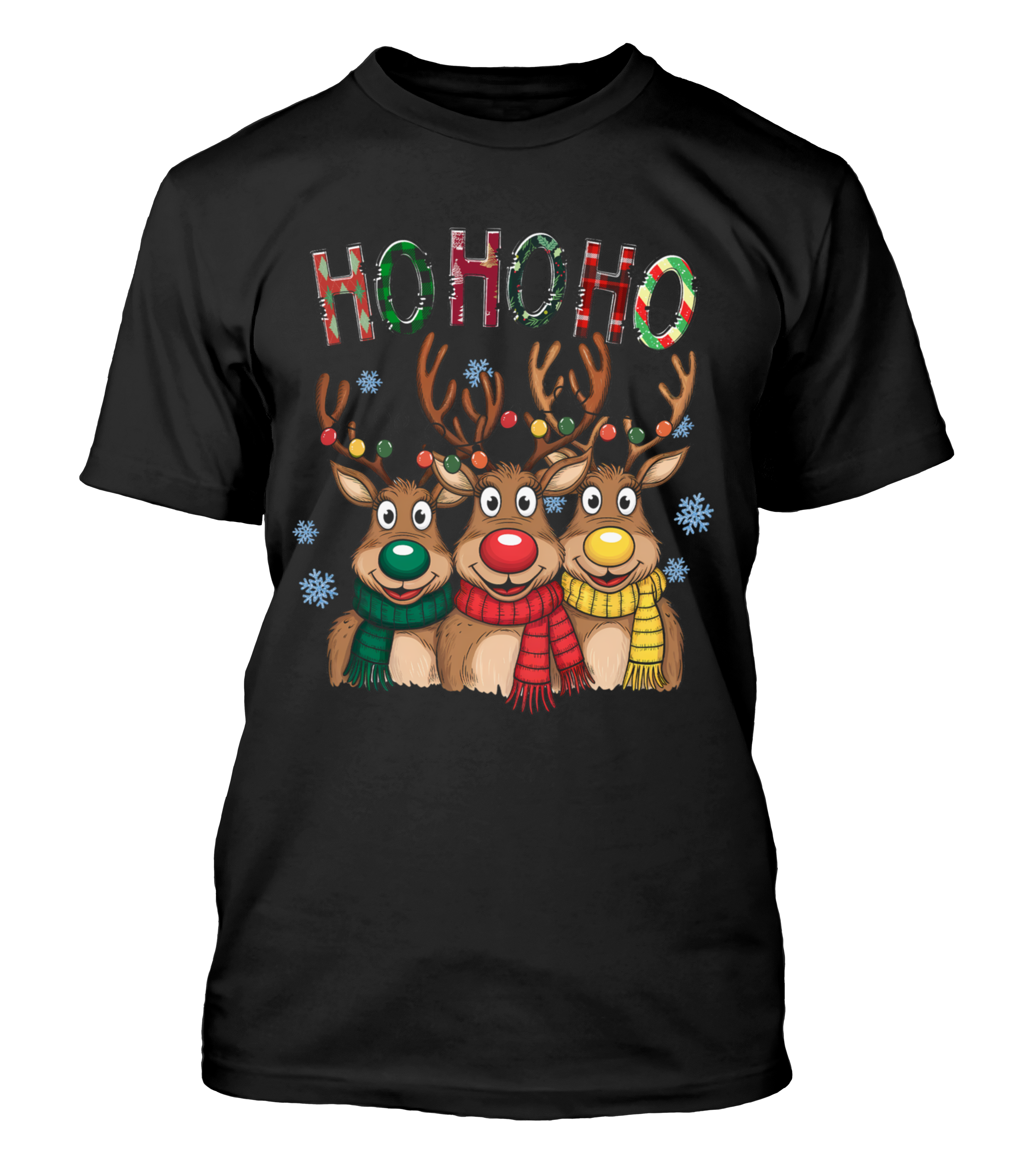 Polera Navidad Renos Ho Ho Ho Navideña