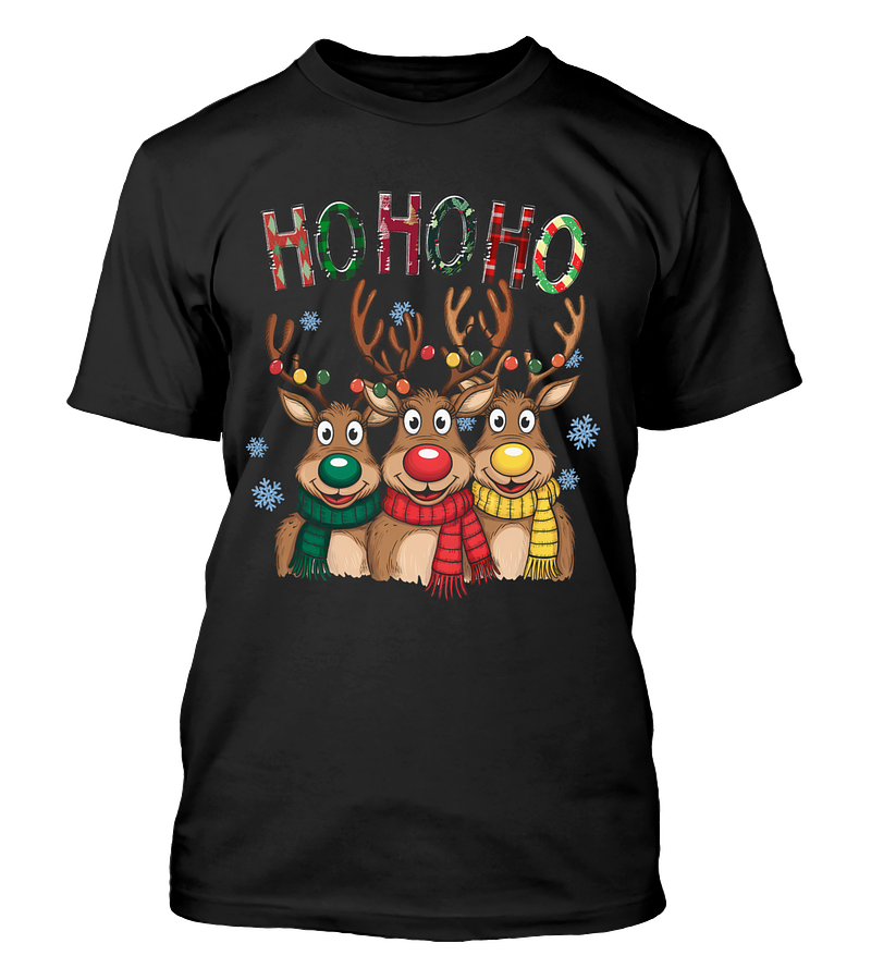Polera Navidad Renos Ho Ho Ho Navideña