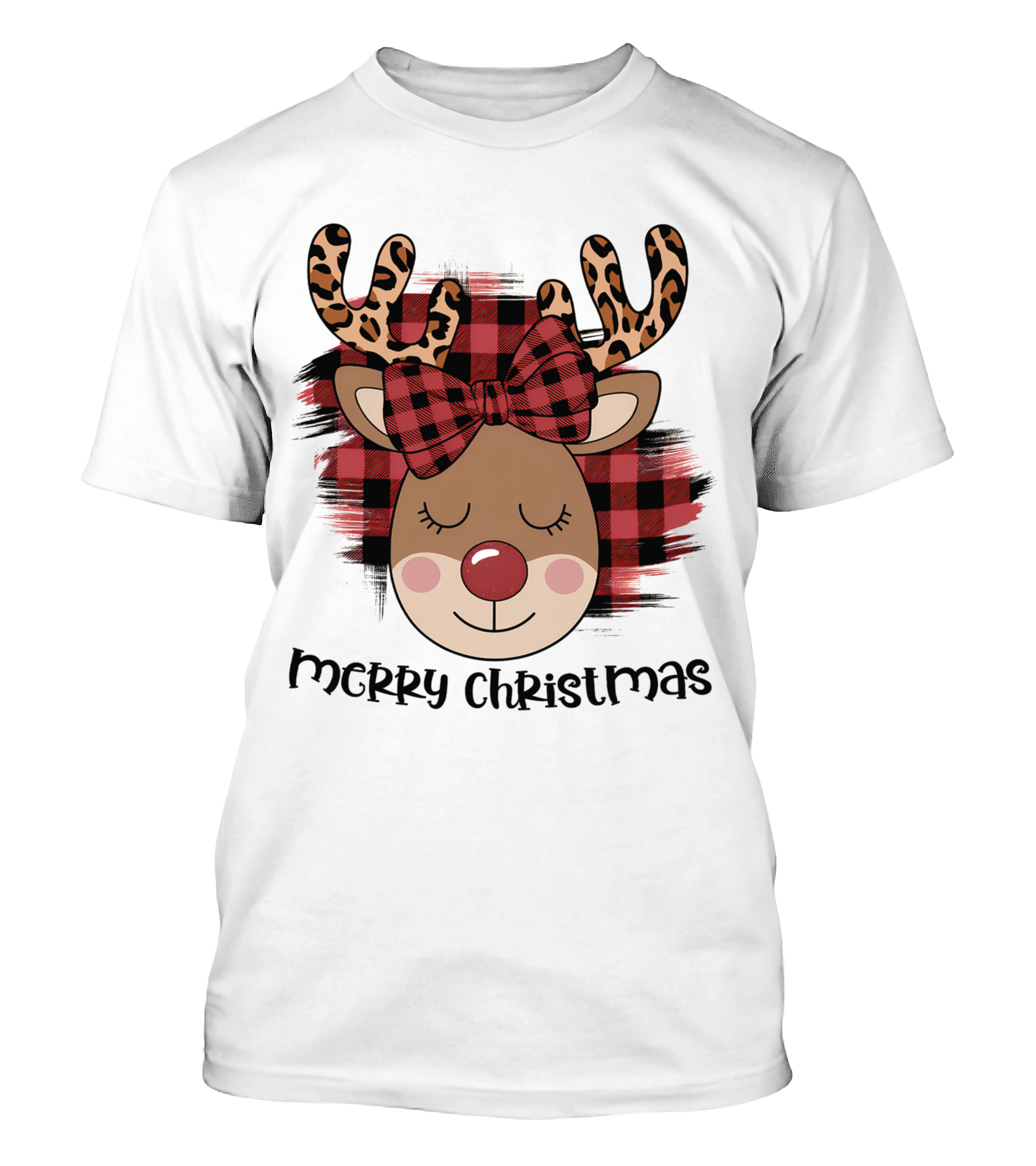 Polera Navidad Merry Reno Navideño V3