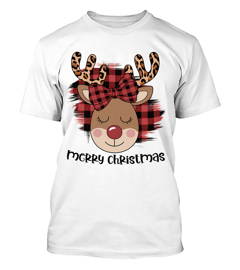 Polera Navidad Merry Reno Navideño V3