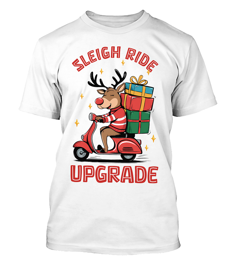 Polera Navidad Reno Llevando Los Regalos