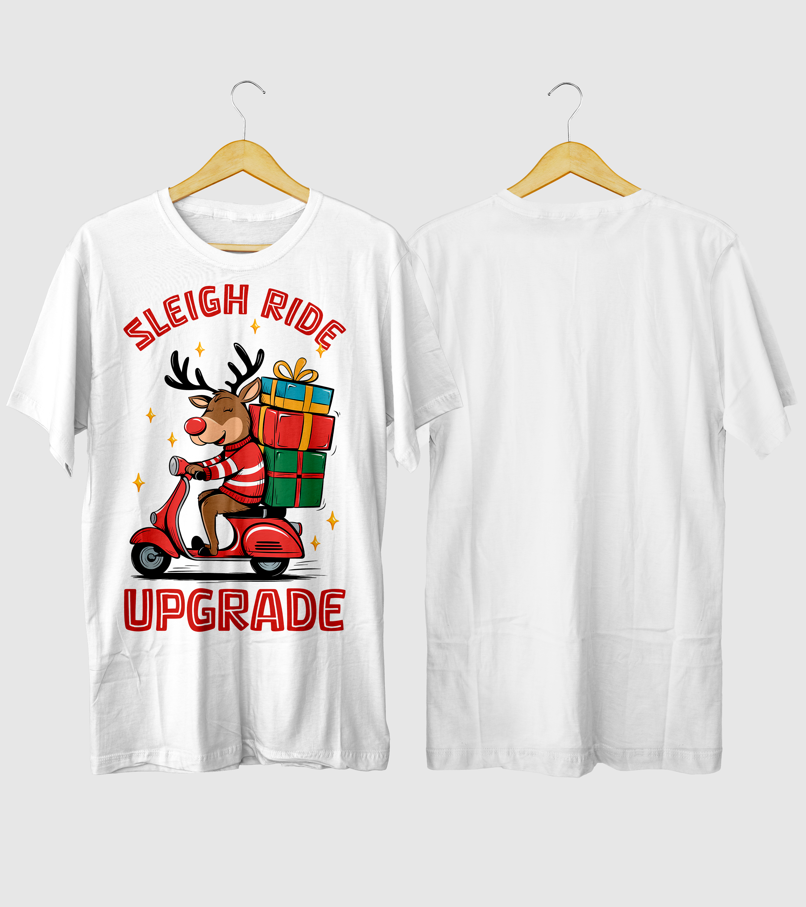 Polera Navidad Reno Llevando Los Regalos