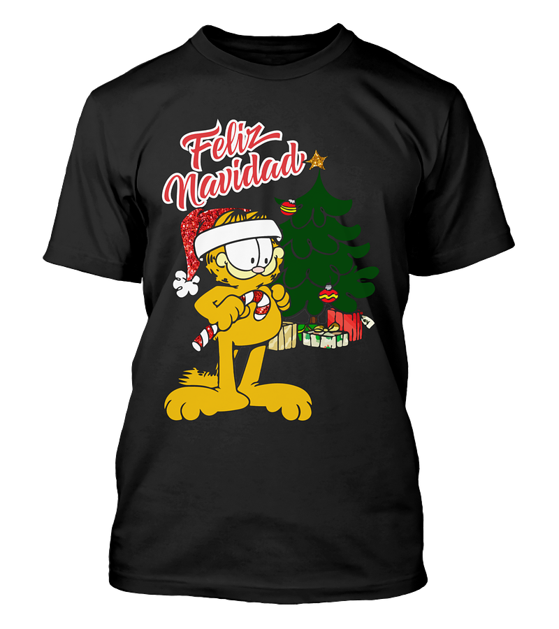 Polera Navidad Gato Arbolito Navideño