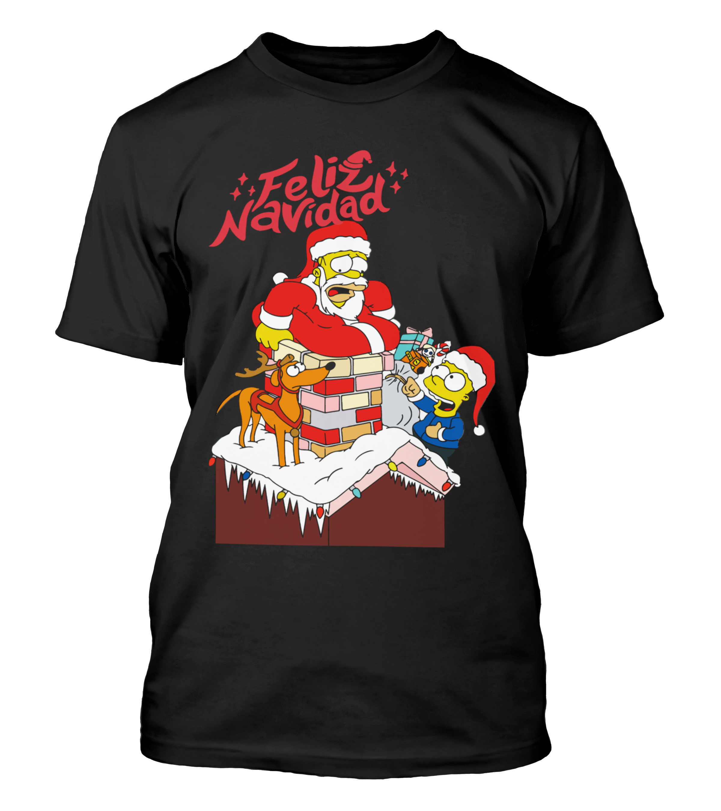 Polera Navidad Homero Atascado