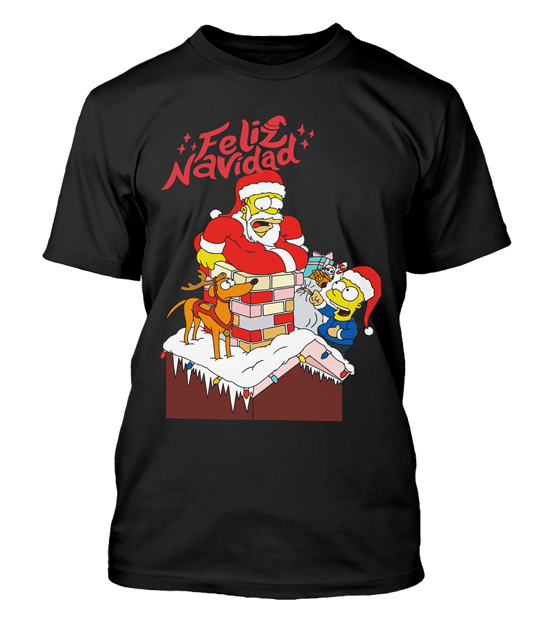 Polera Navidad Homero Atascado