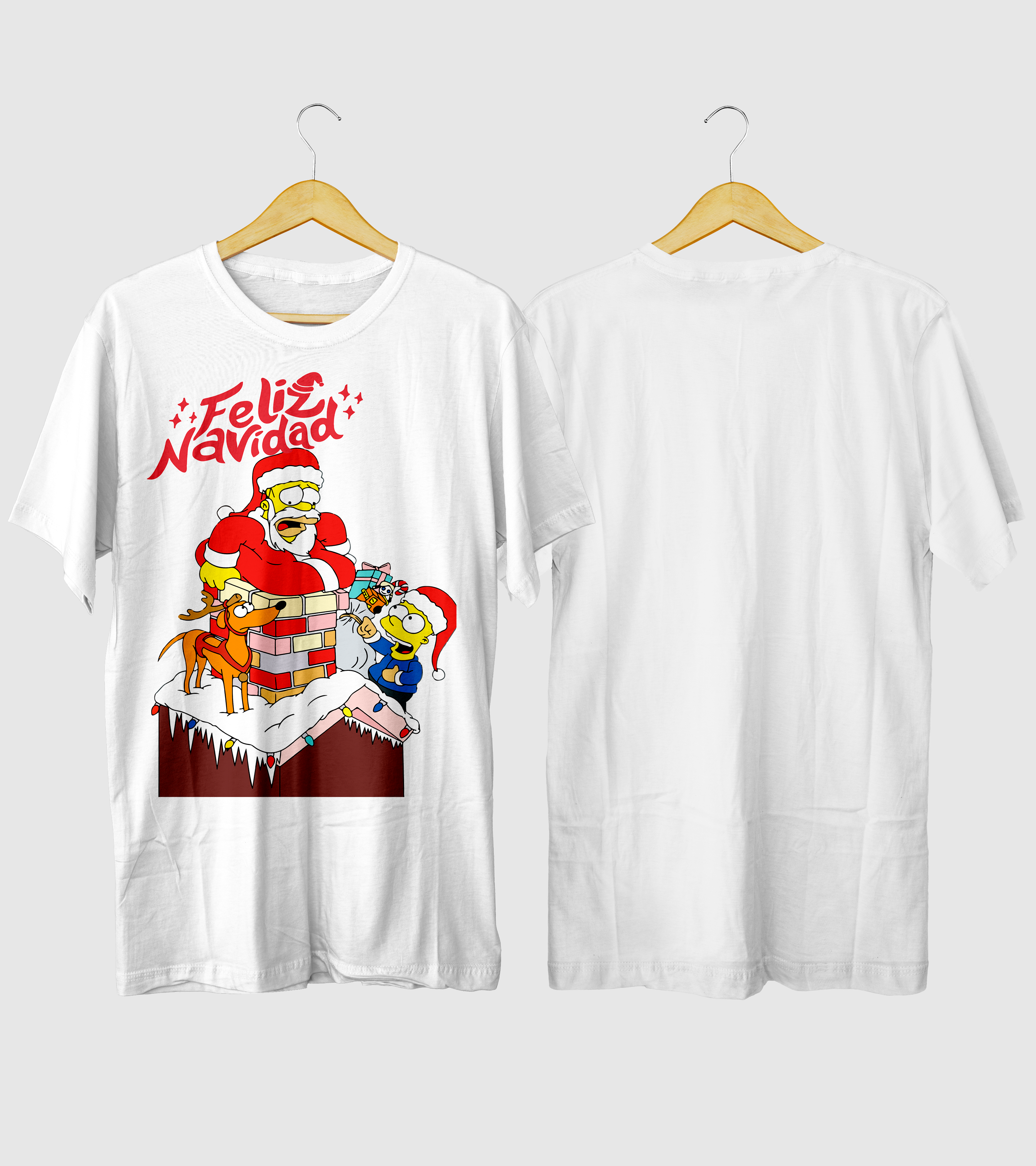 Polera Navidad Homero Atascado