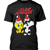 Polera Navidad Pajarito y Gato Navideño