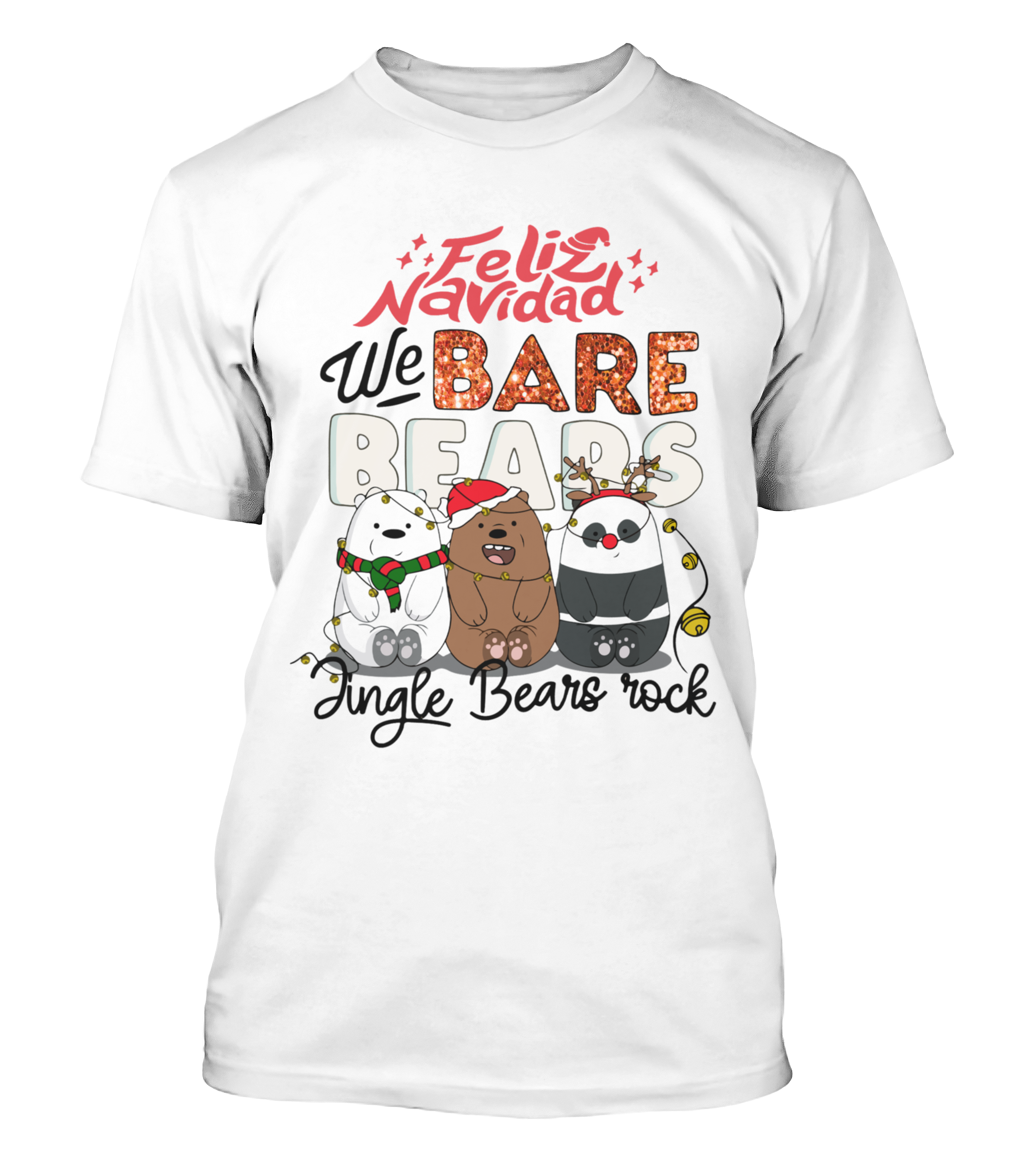 Polera Navidad Ositos Jingle Rock