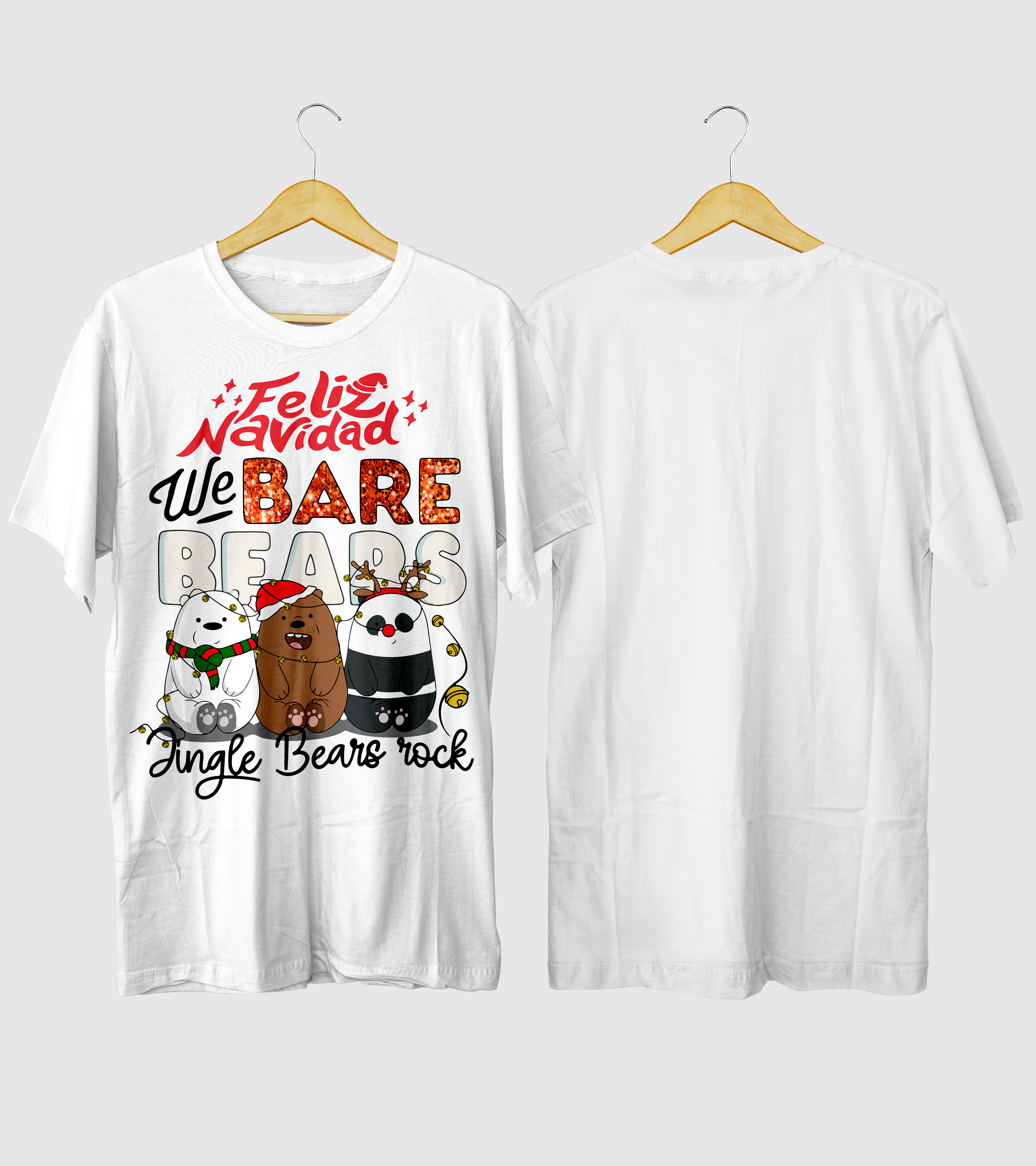 Polera Navidad Ositos Jingle Rock