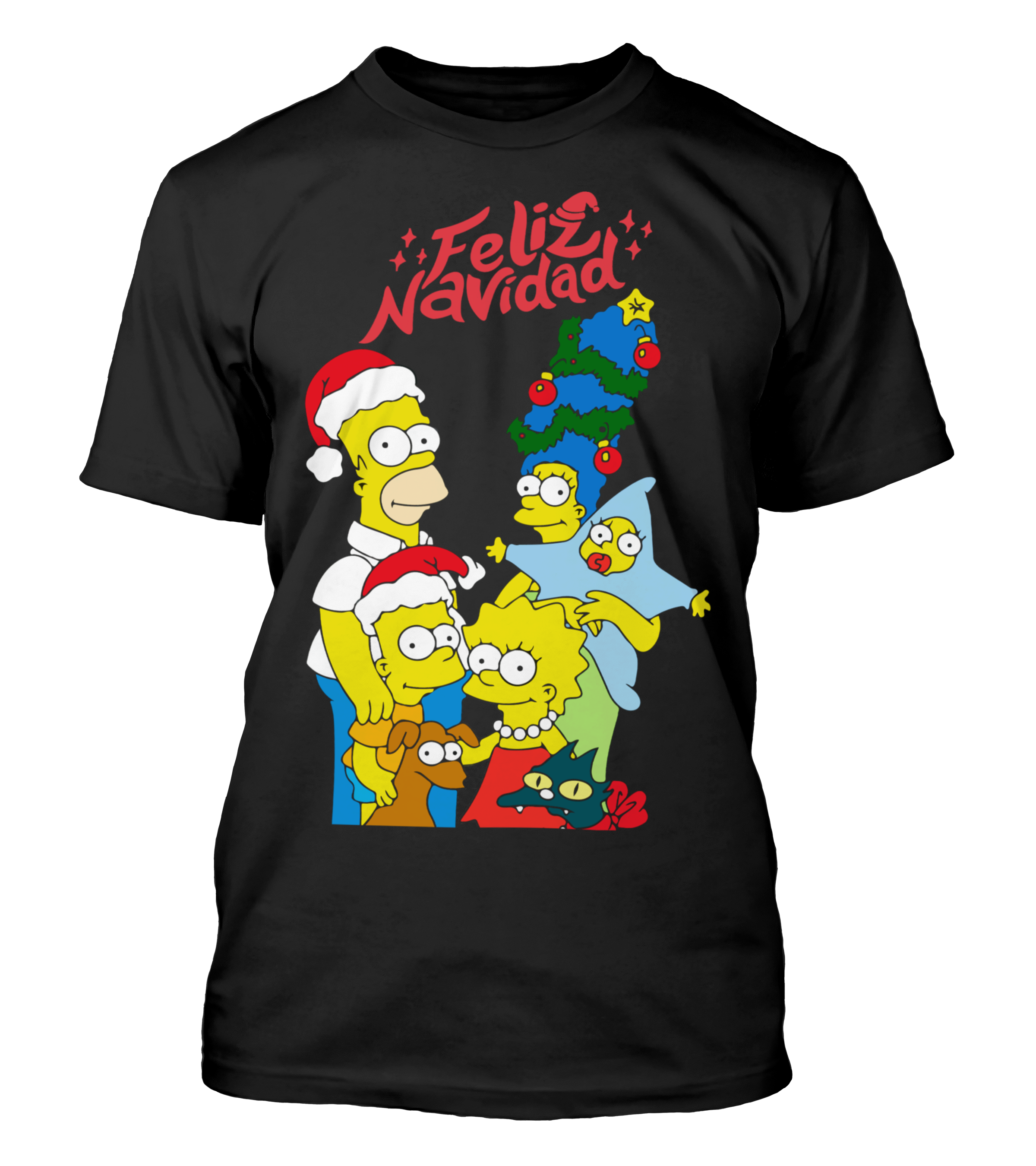 Polera Navidad Familia Amarilla Navideña