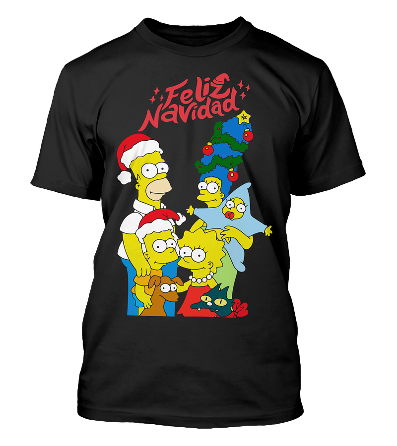Polera Navidad Familia Amarilla Navideña
