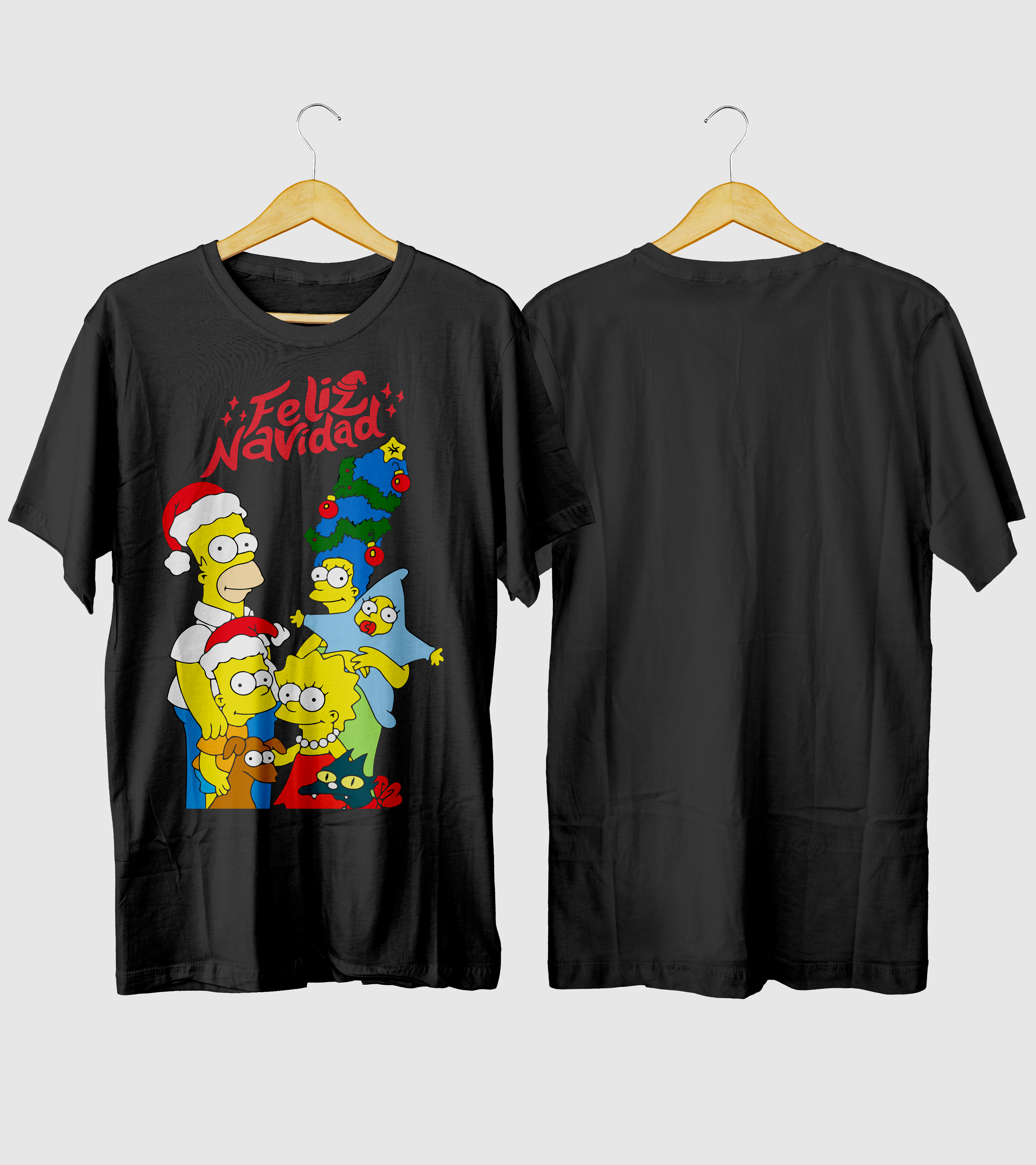 Polera Navidad Familia Amarilla Navideña