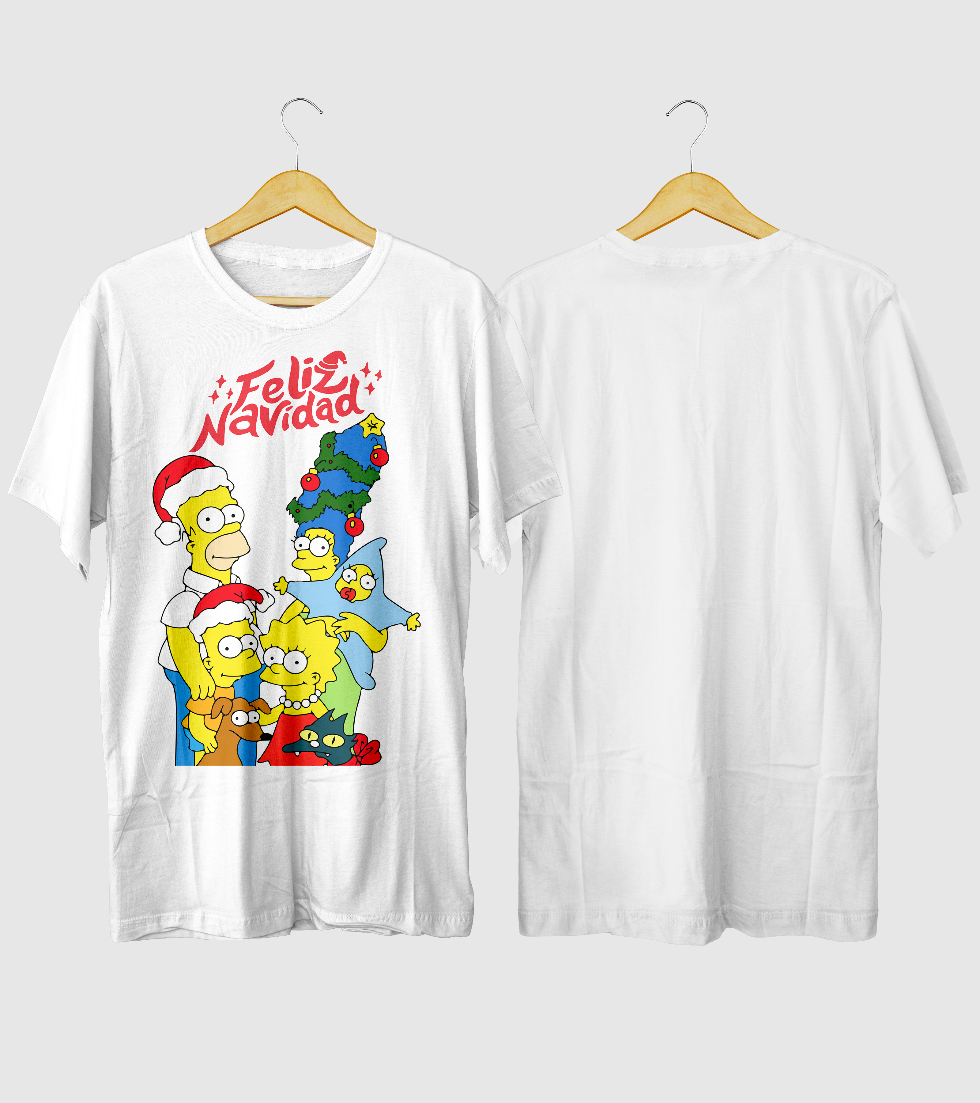 Polera Navidad Familia Amarilla Navideña