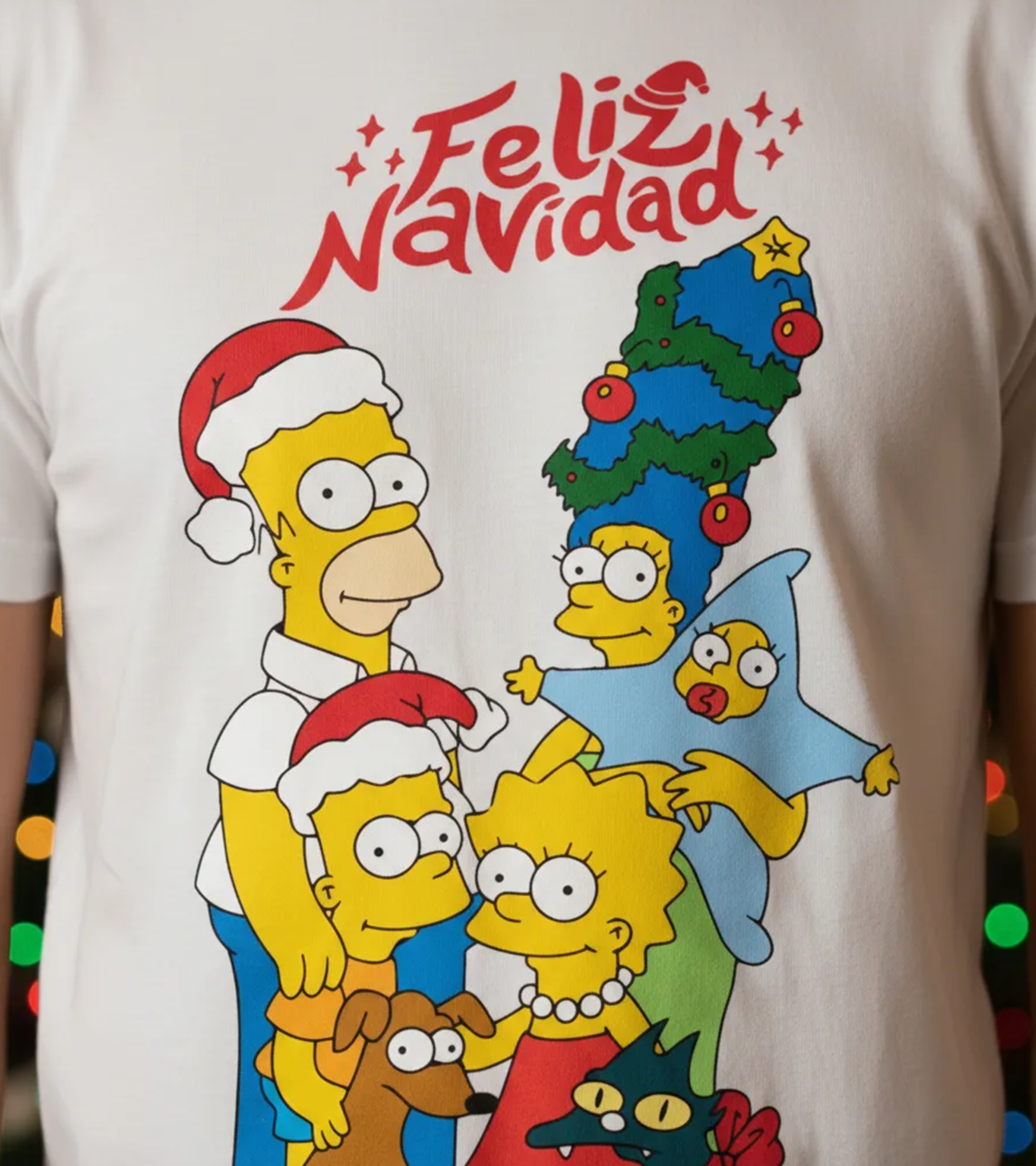 Polera Navidad Familia Amarilla Navideña