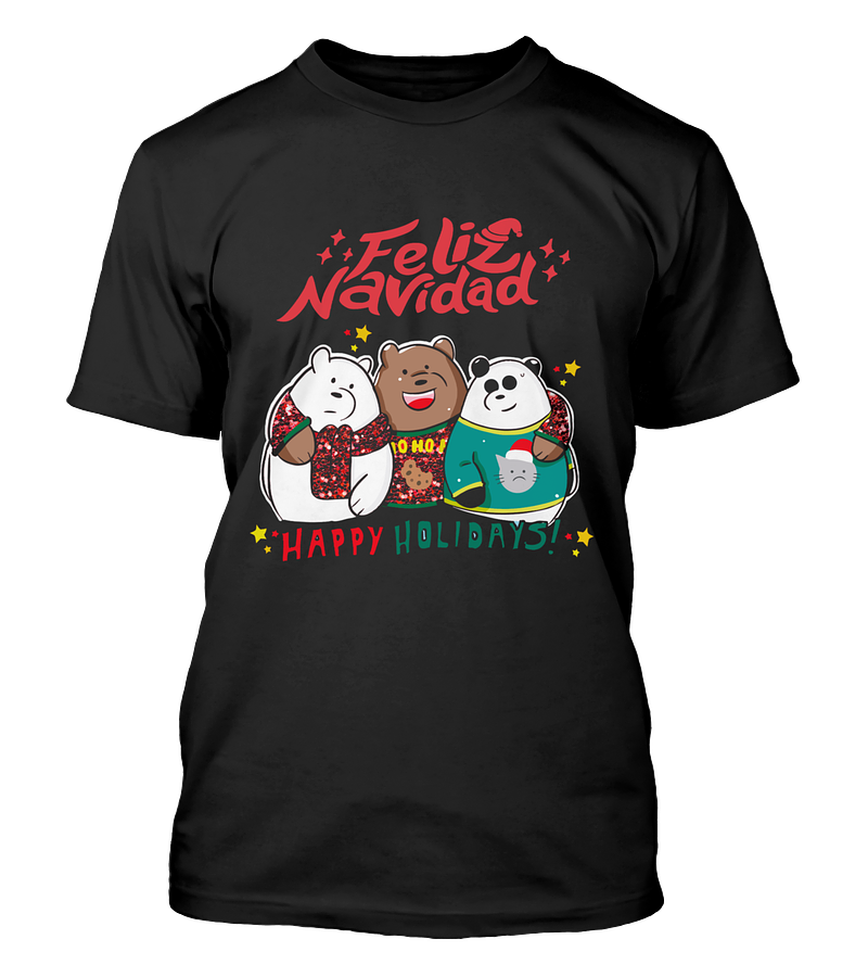 Polera Navidad Ositos Navideños