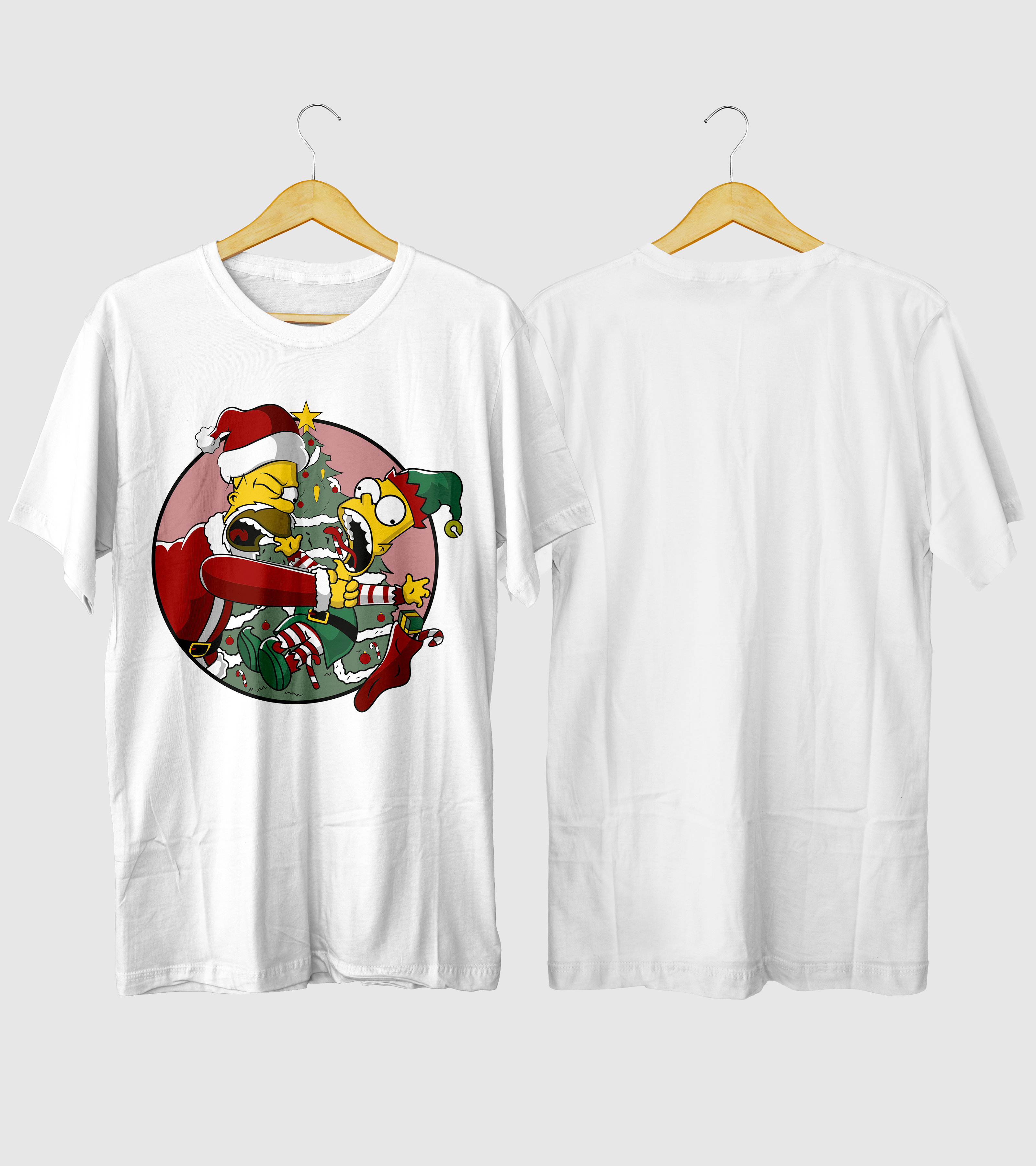 Polera Navidad Pascuero y Duende Amarillos