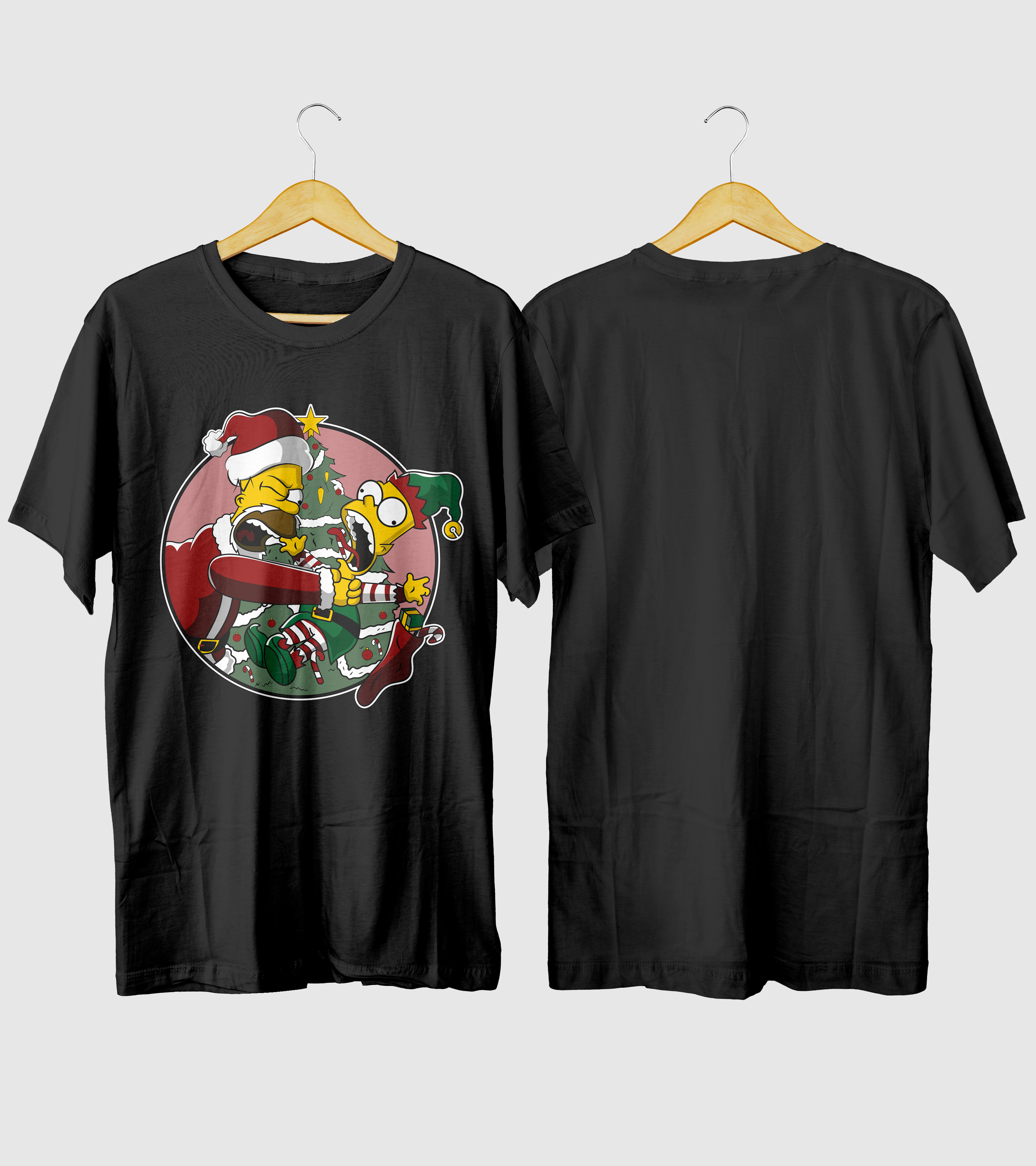 Polera Navidad Pascuero y Duende Amarillos