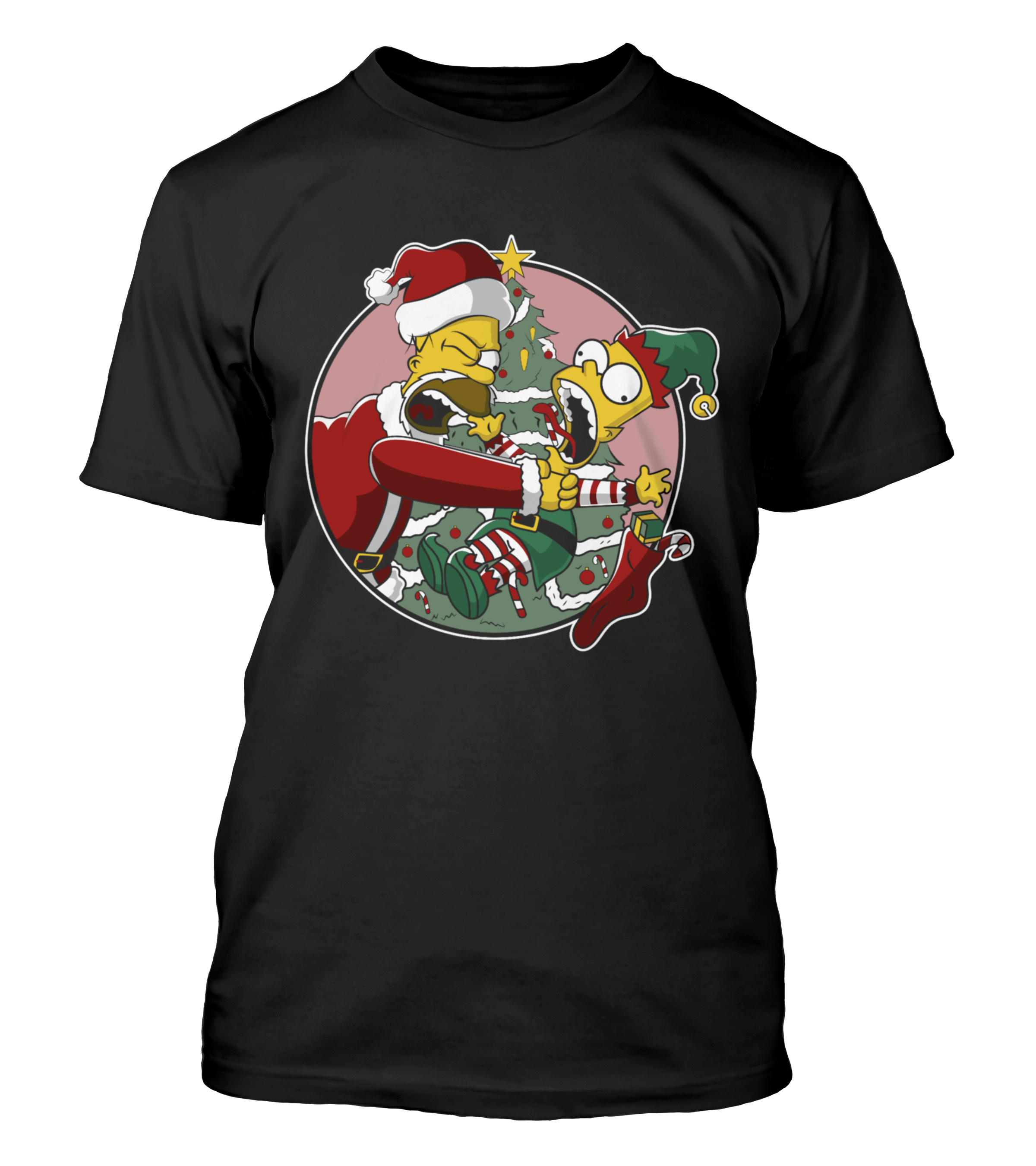 Polera Navidad Pascuero y Duende Amarillos