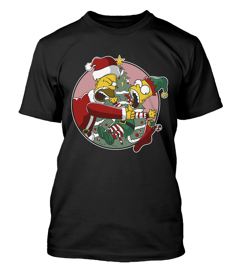 Polera Navidad Pascuero y Duende Amarillos