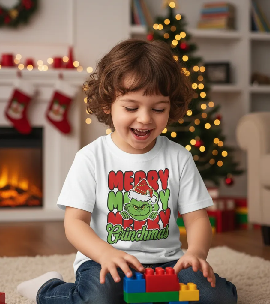 Polera Navidad Merry Merry Grinchmas