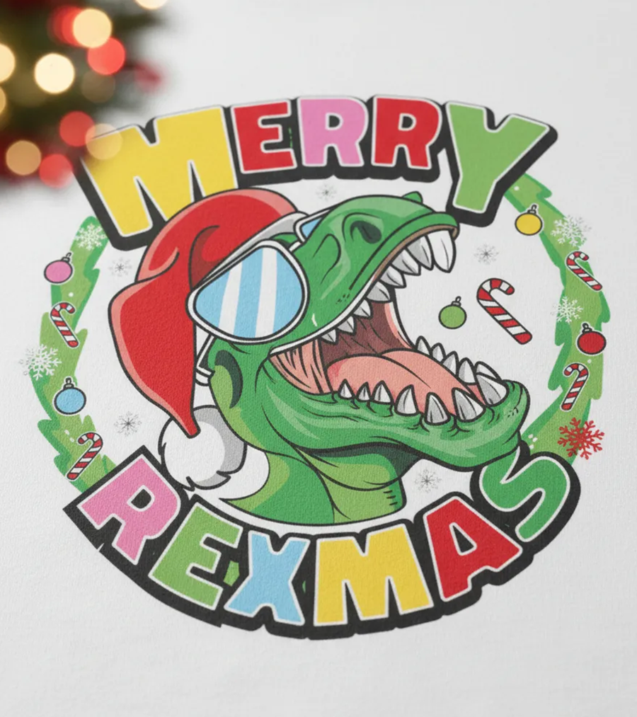 Polera Navidad Merry Rexmas