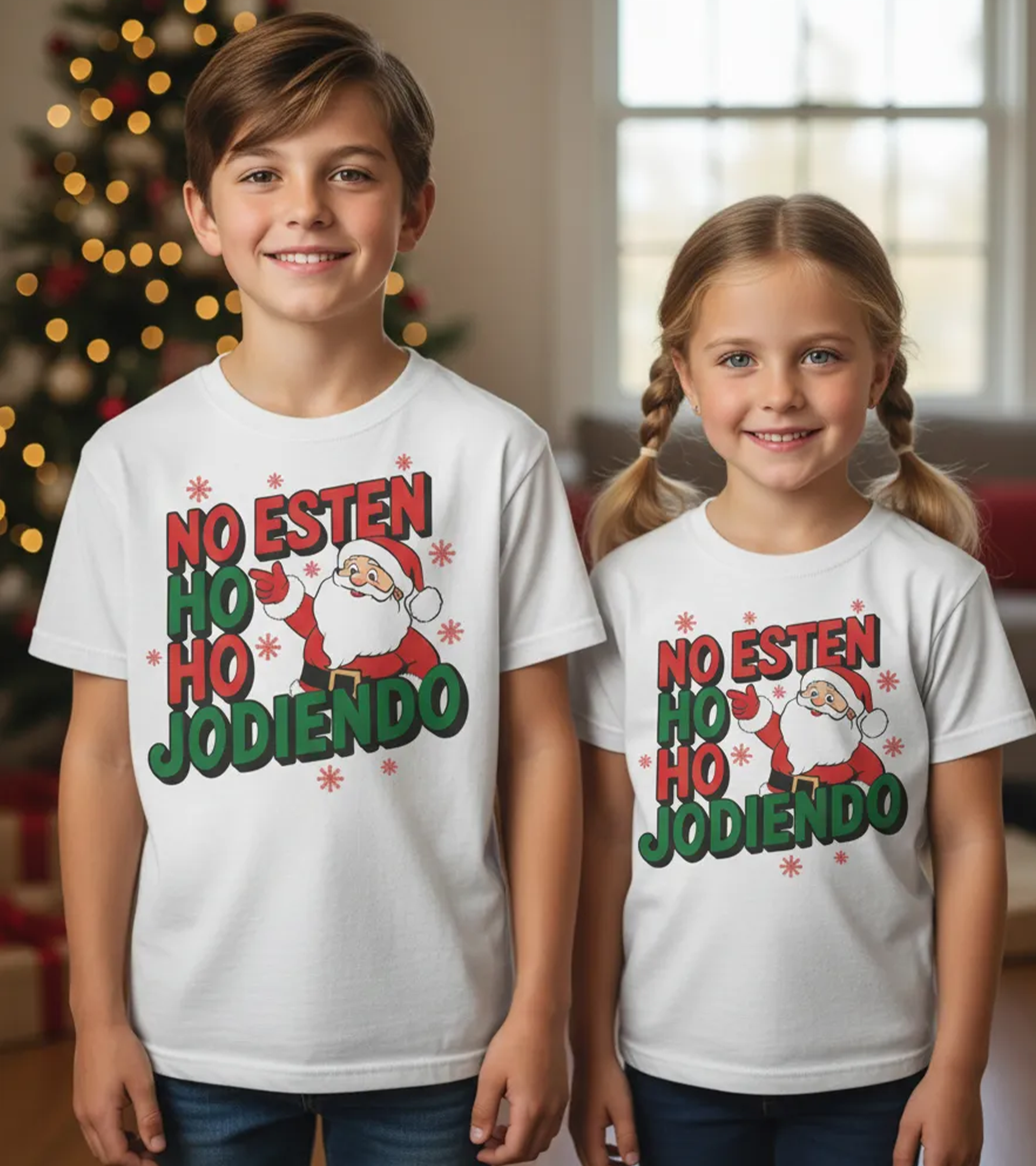 Polera Navidad No Esten Ho Ho Jodiendo