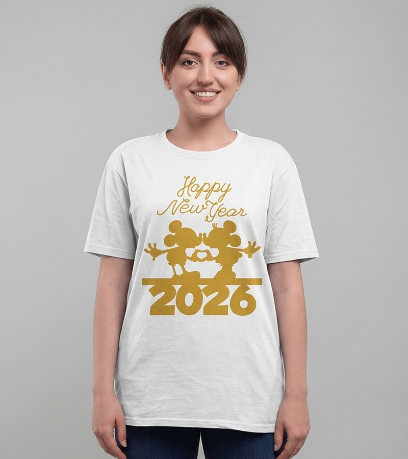 Polera Año Nuevo 2026 Beso de Ratoncitos