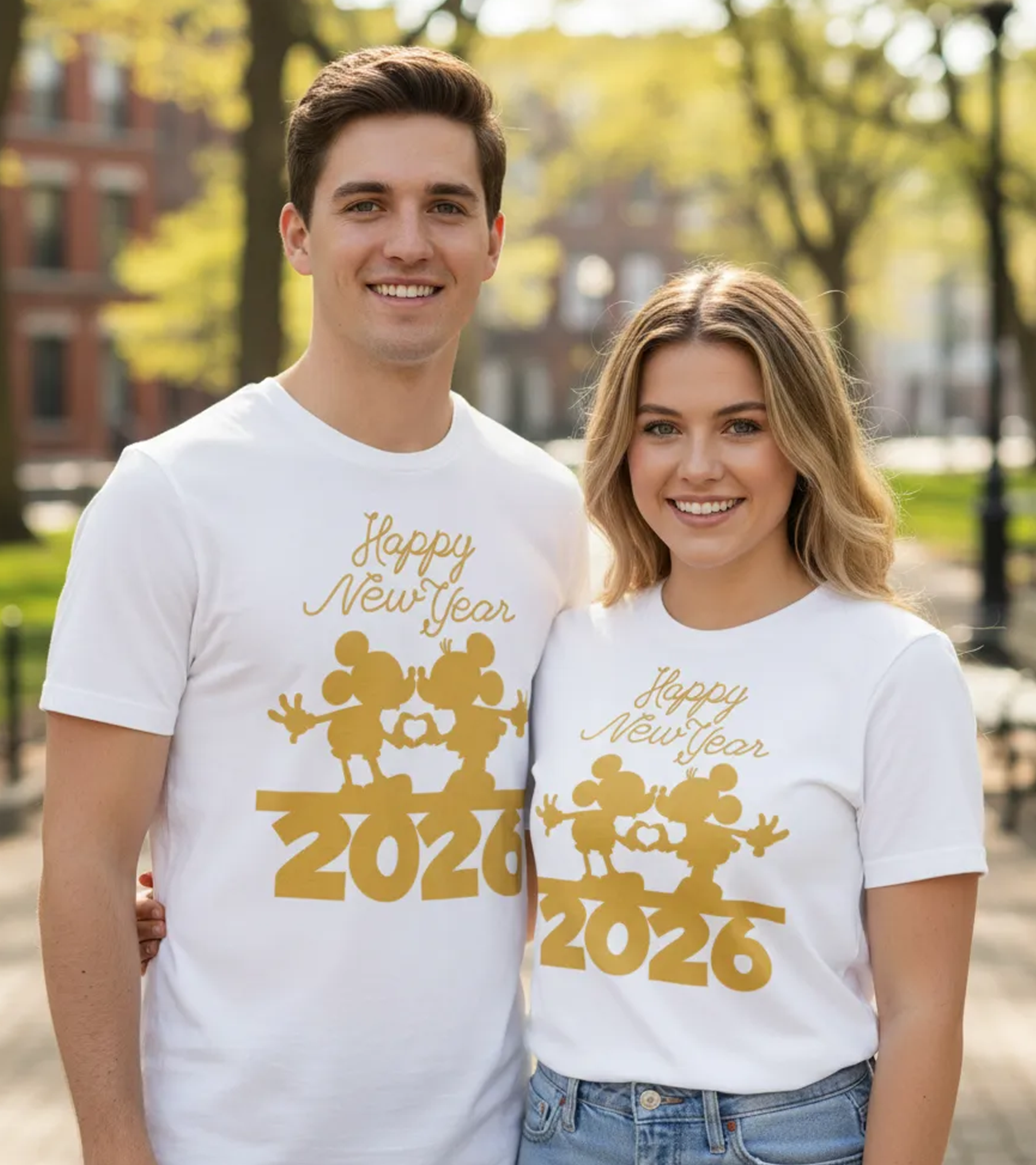 Polera Año Nuevo 2026 Beso de Ratoncitos