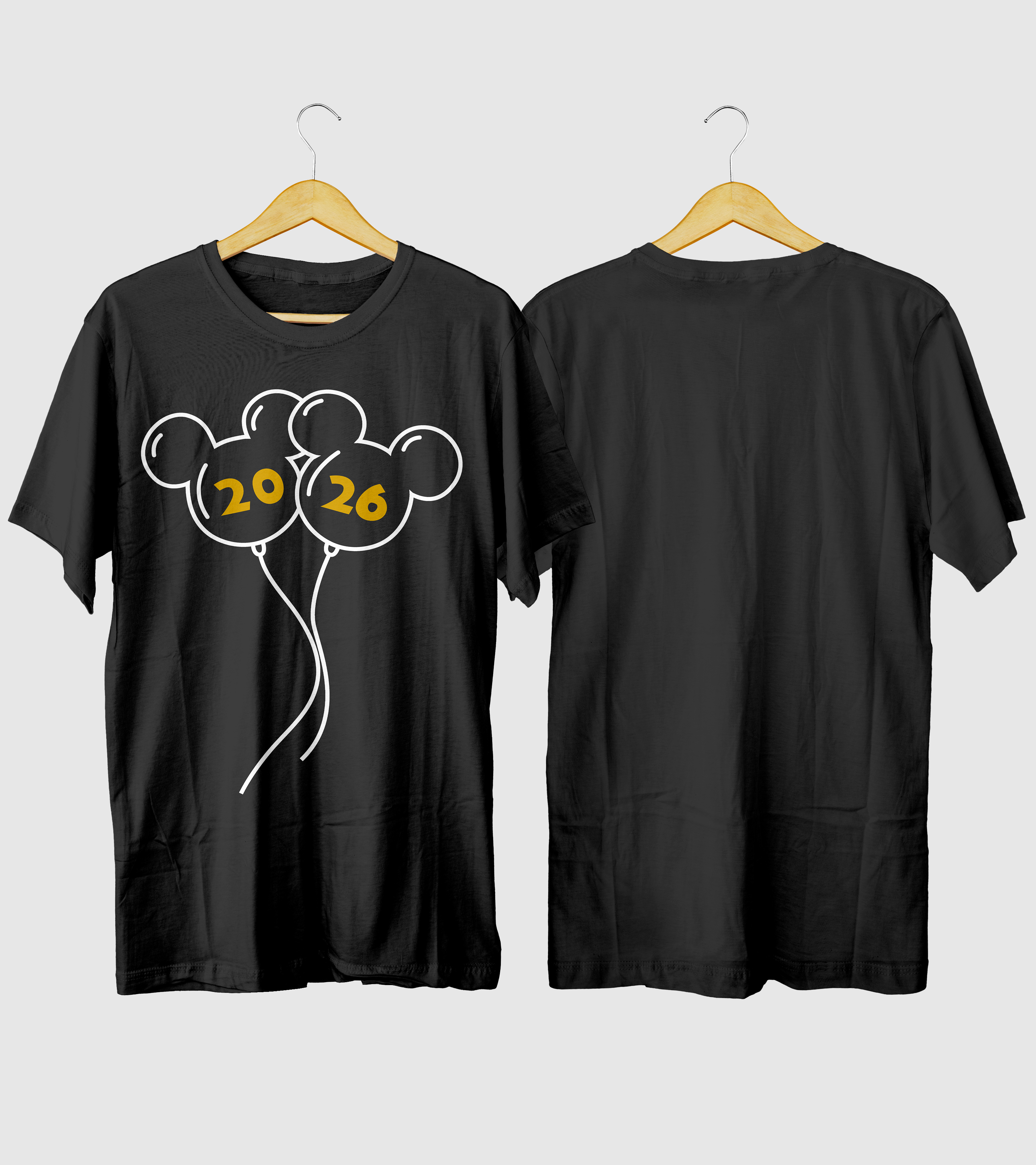 Polera Año Nuevo 2026 Globos Ratón