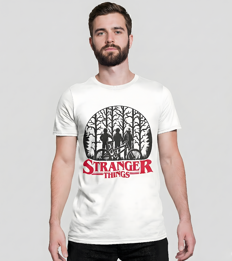 Polera Cosas Extrañas En El Bosque