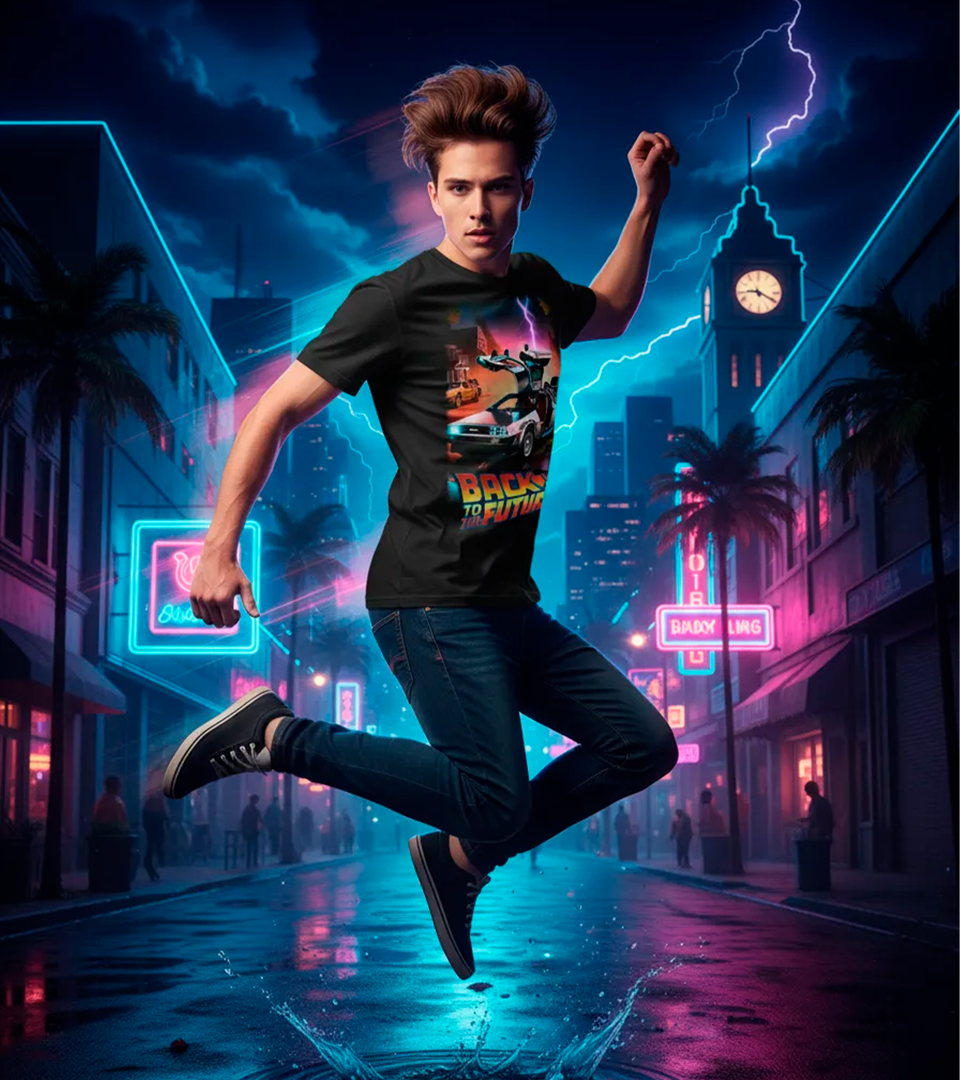 Polera Delorean Retro v2