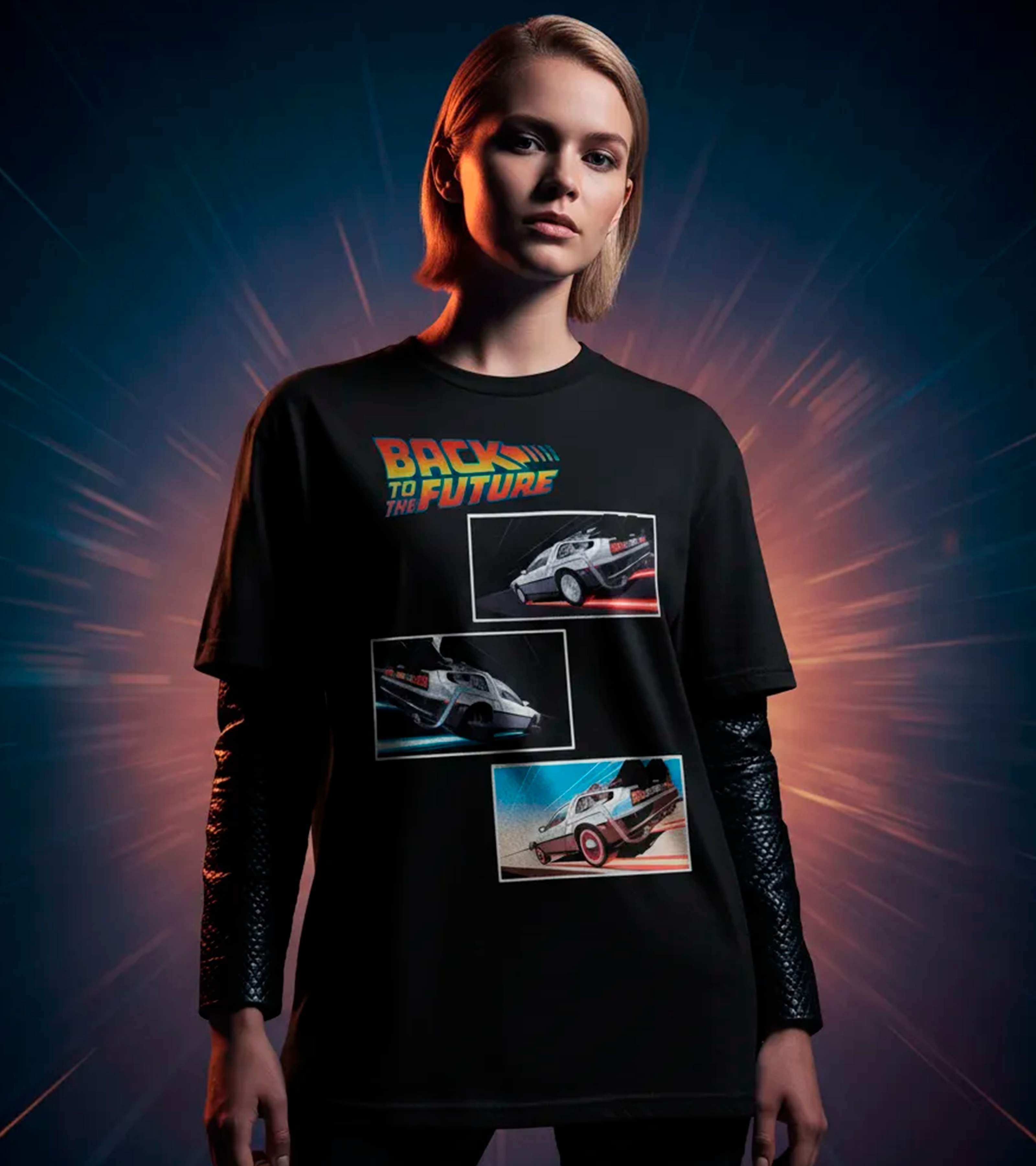 Polera Delorean Retro v3