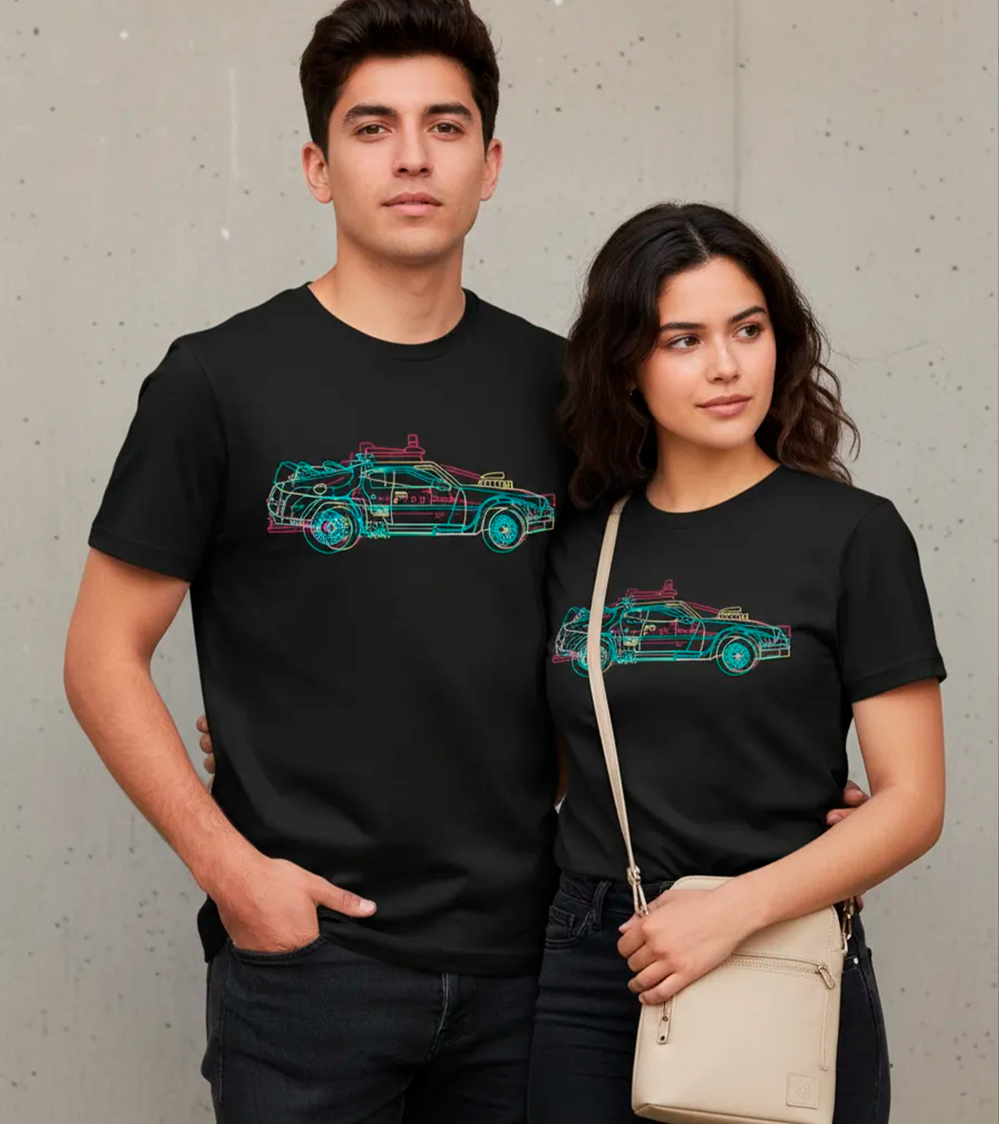 Polera Delorean Colorido